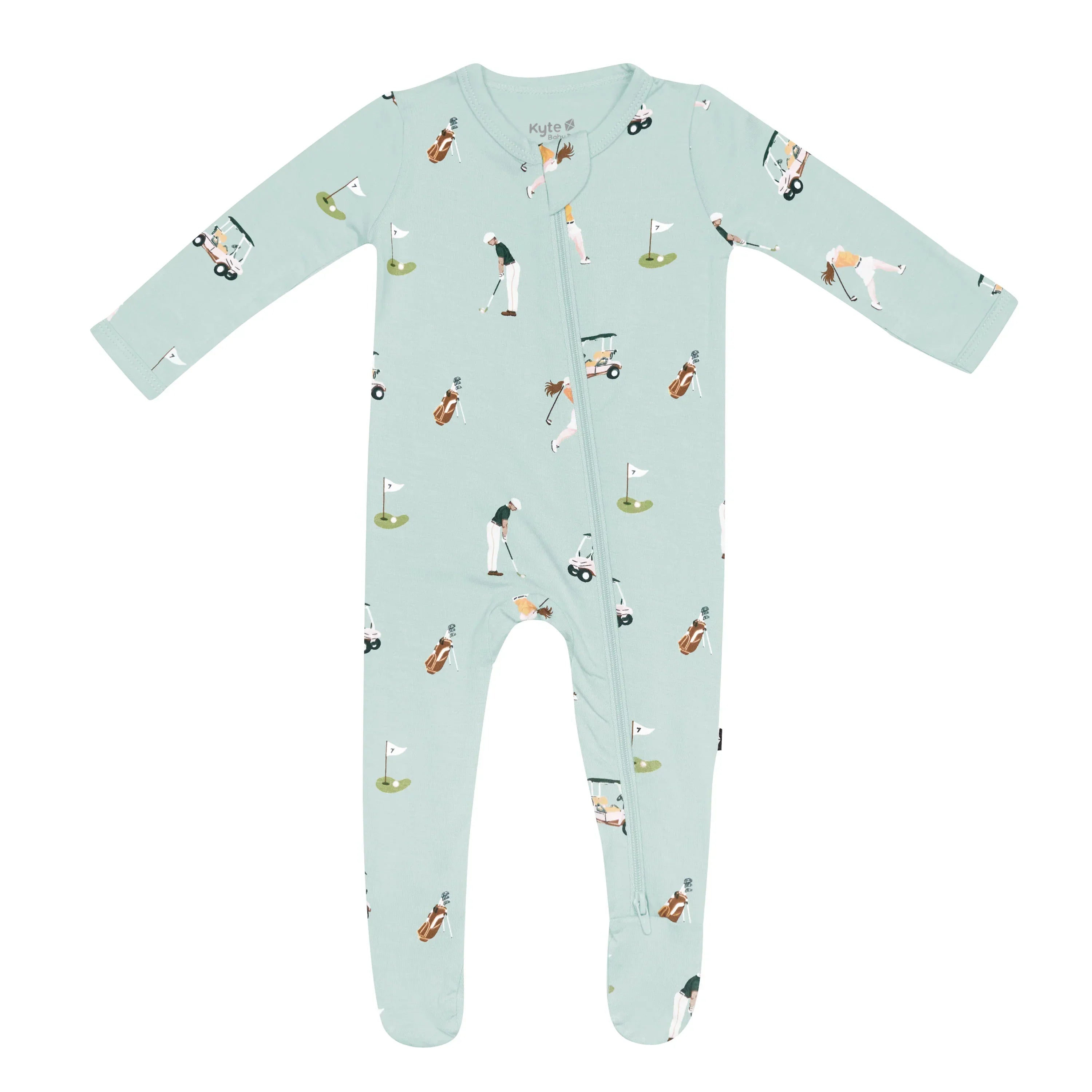 Zippered Footie in Golf Secondary image