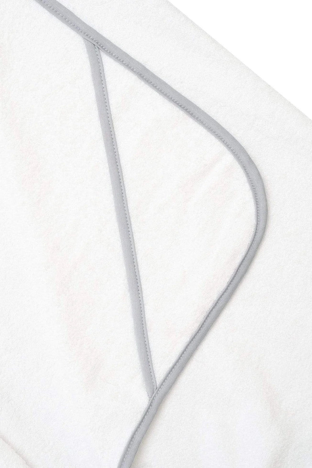 Toddler Hooded Bath Towel in Cloud with Storm Trim