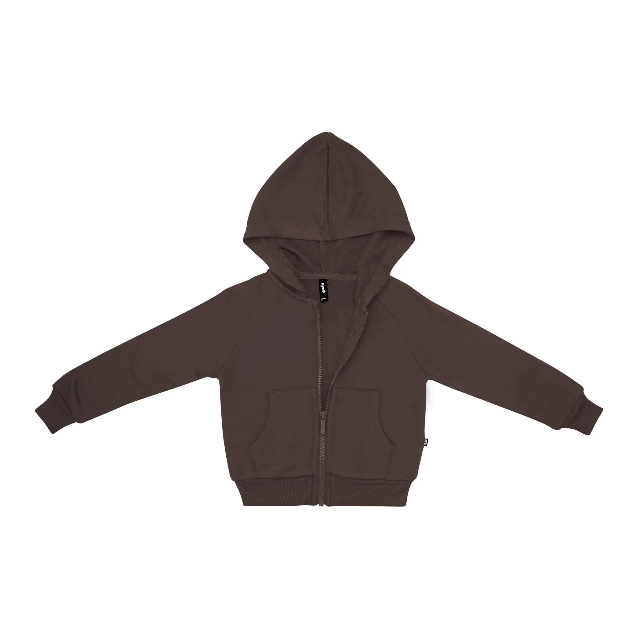 Fleece Zip Up Hoodie in Espresso Secondary image
