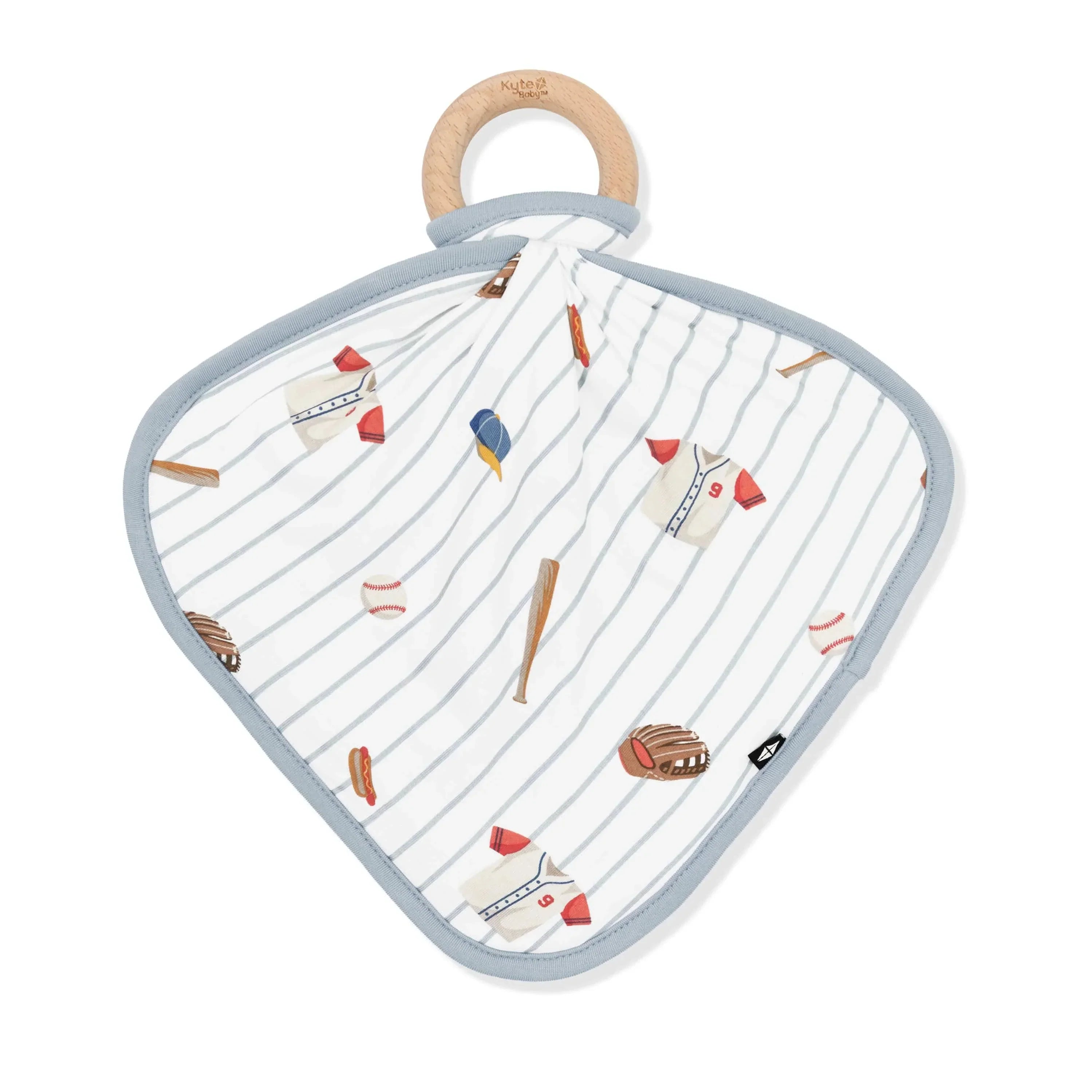 Lovey in Home Run with Removable Wooden Teething Ring Secondary image