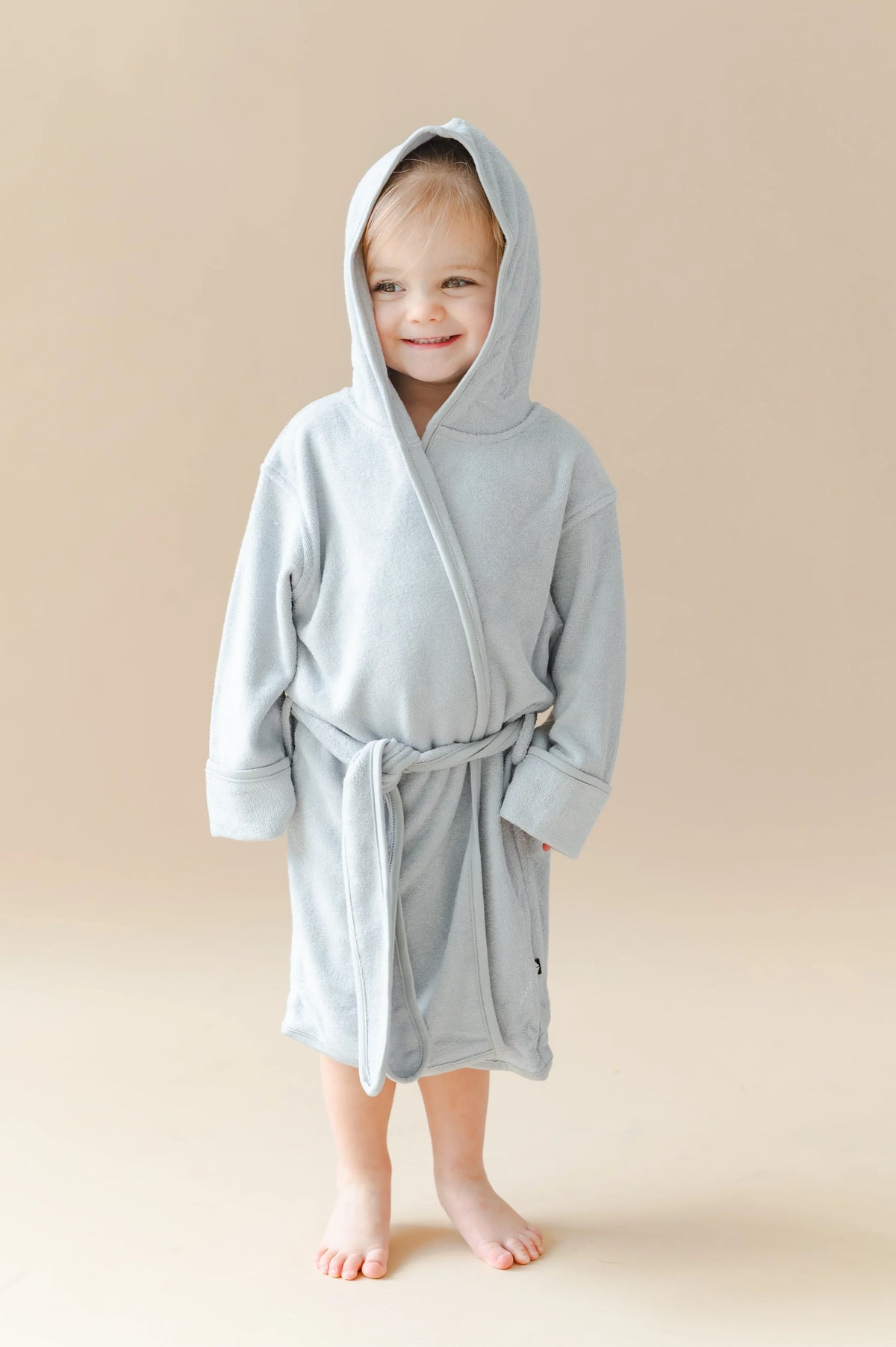 Hooded Bath Robe in Storm Main image