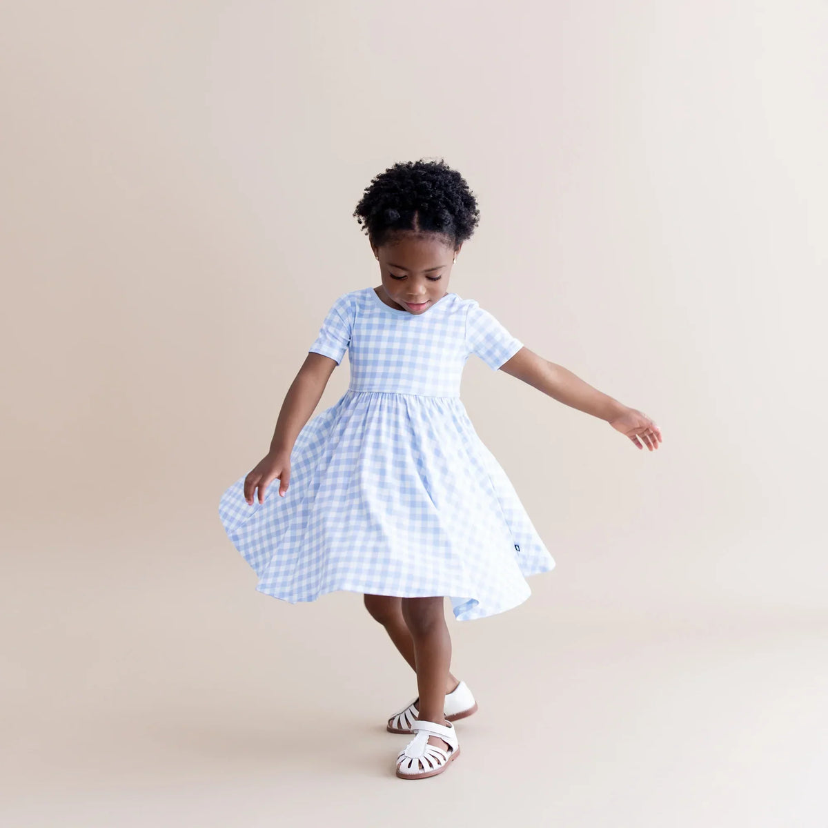 Twirl Dress in Gingham Breeze Main image