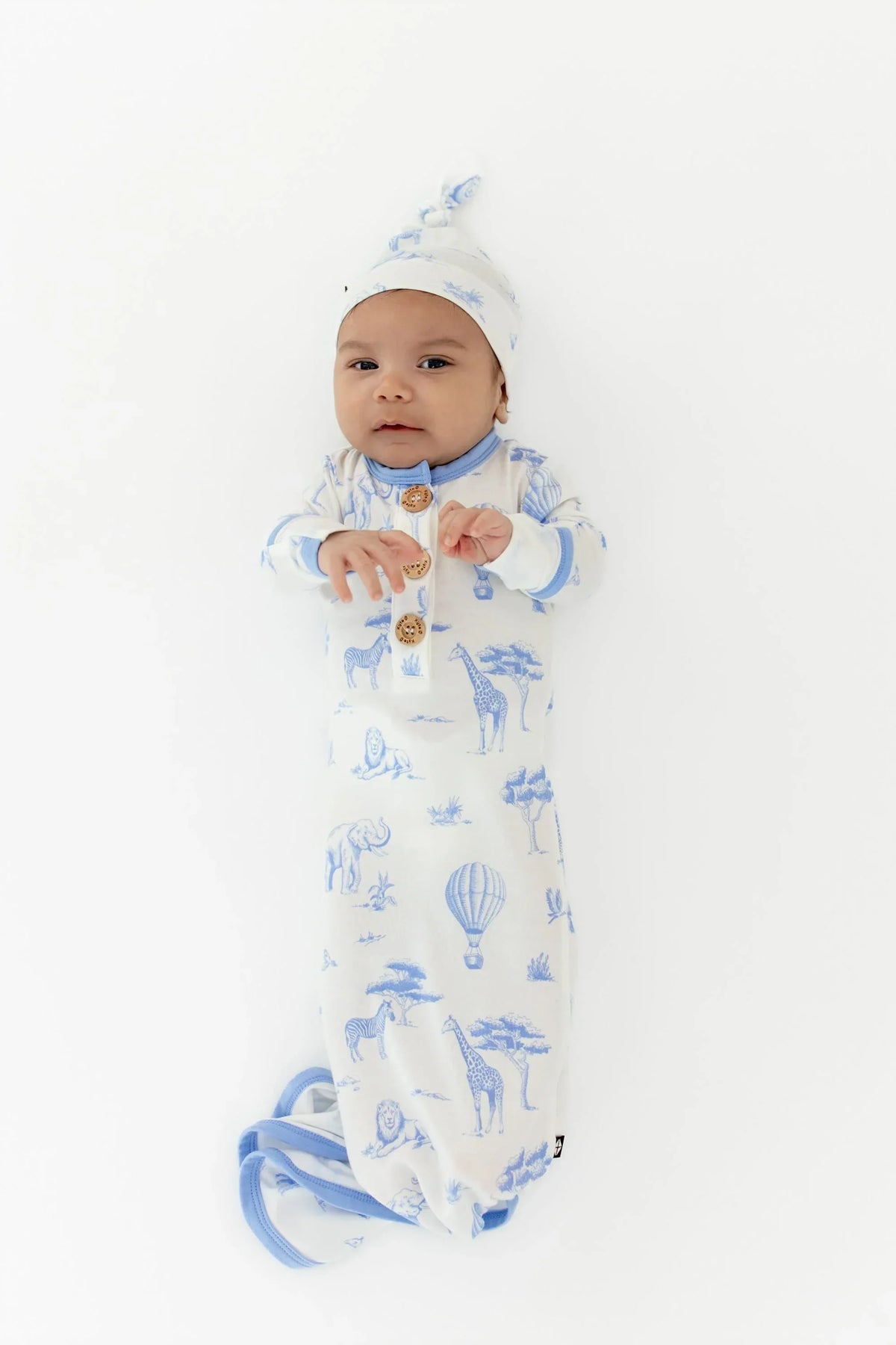 Knotted Gown with Hat Set in Toile Safari Main image