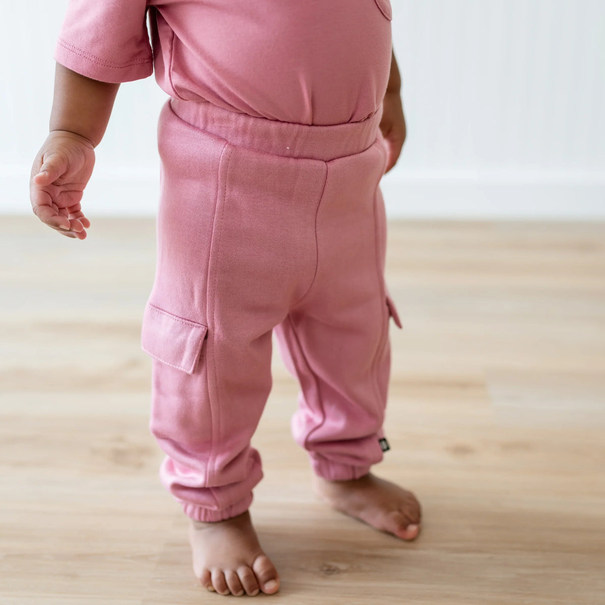 Fleece Cargo Pants in Apple Blossom Main image