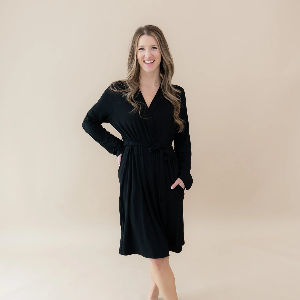 Women’s Lounge Robe in Midnight Main image