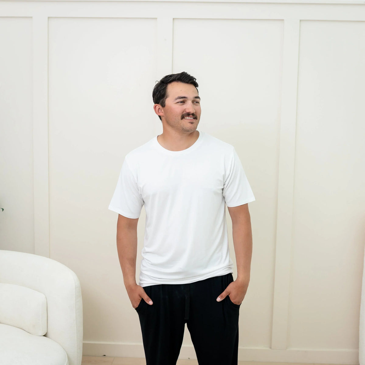 Men's Crew Neck Tee in Snow Main image