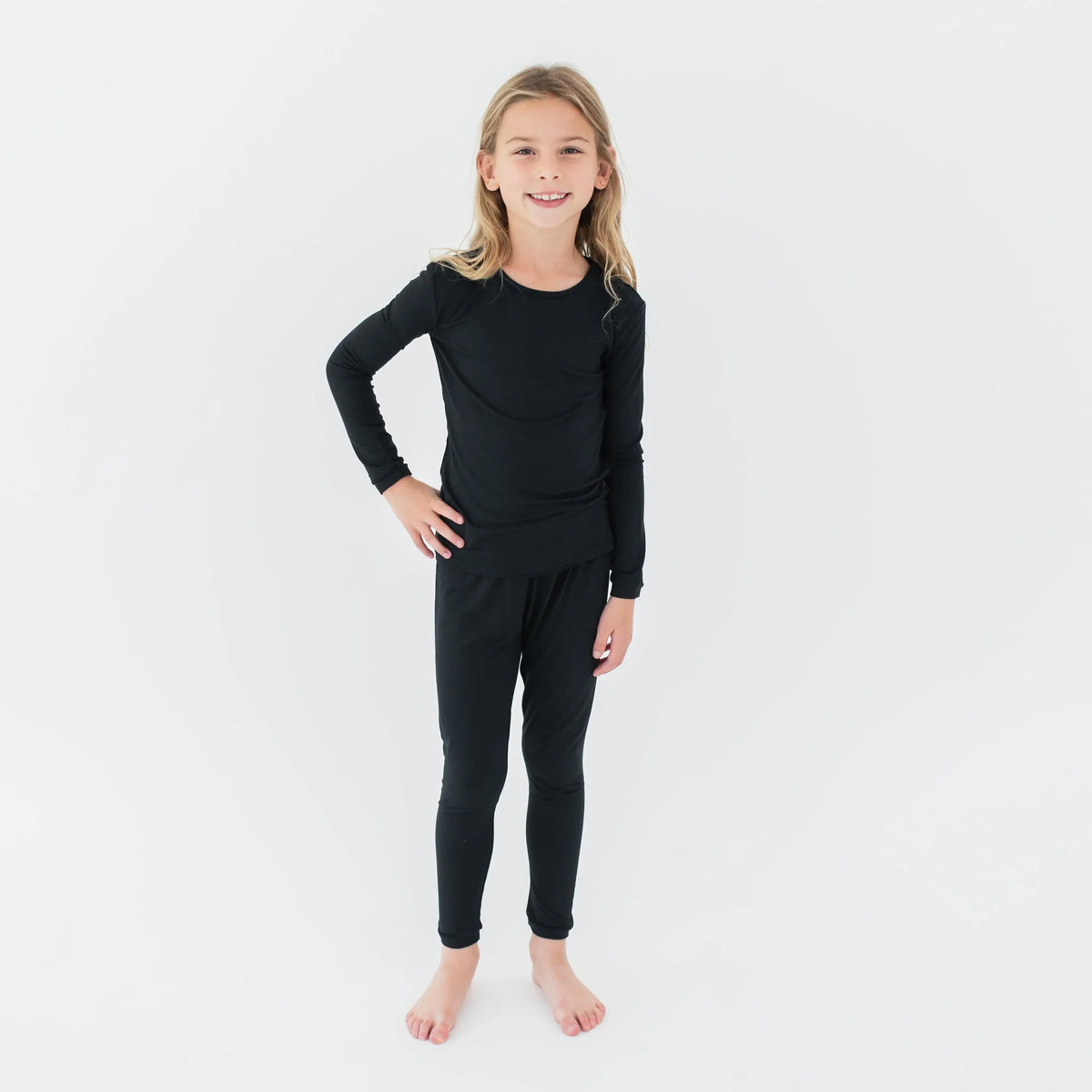 Long Sleeve Pajamas in Midnight Main image