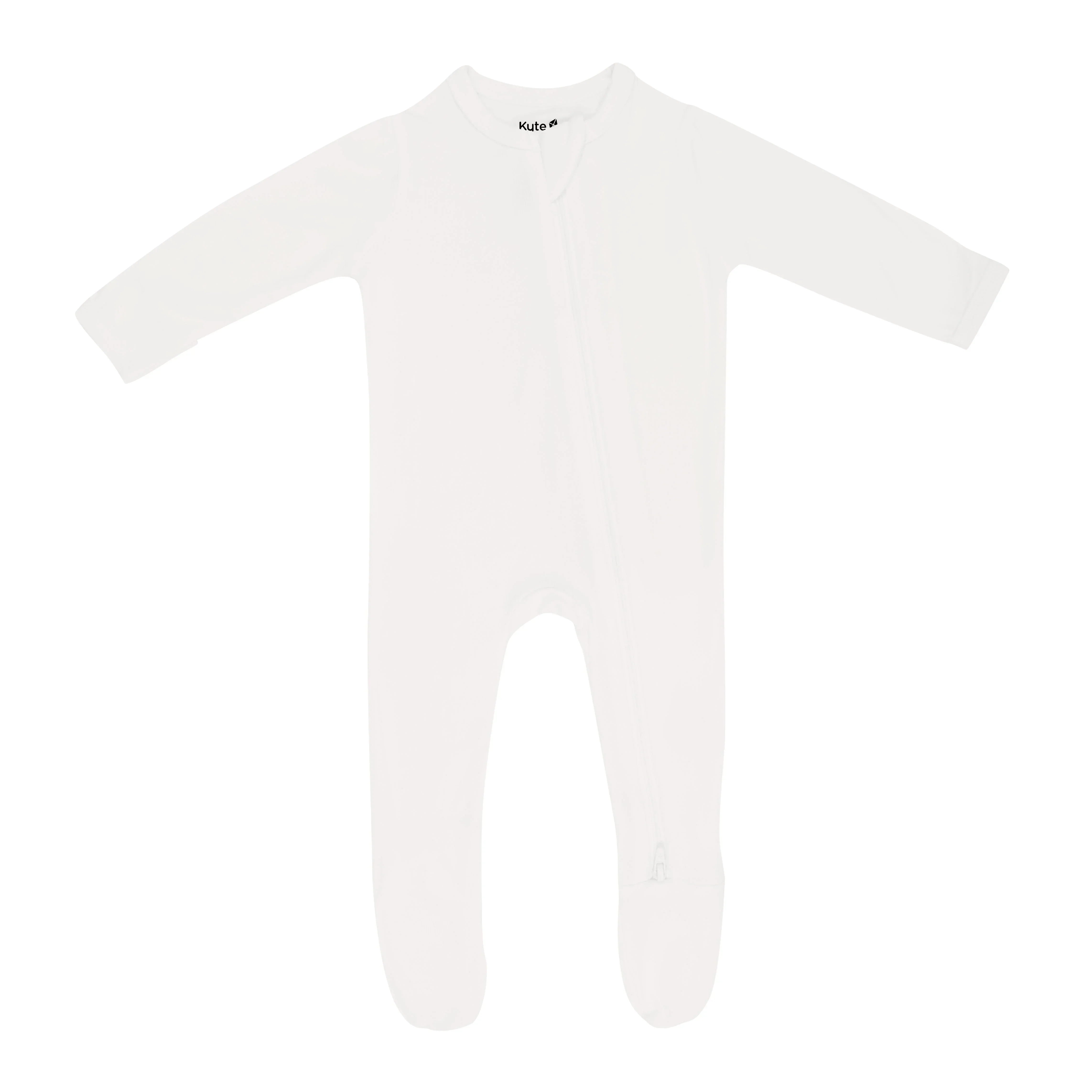 Zippered Footie in Cloud Secondary image