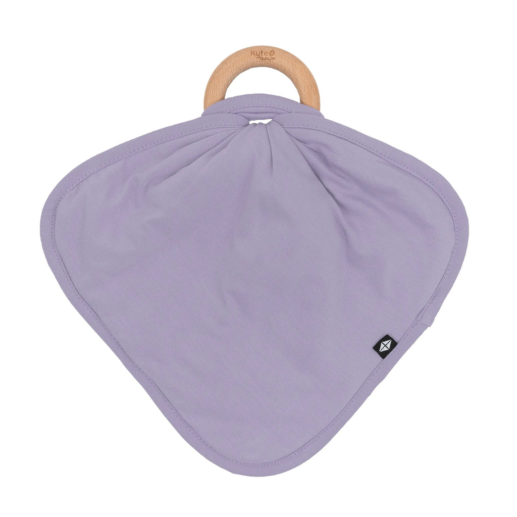 Lovey in Taro with Removable Wooden Teething Ring