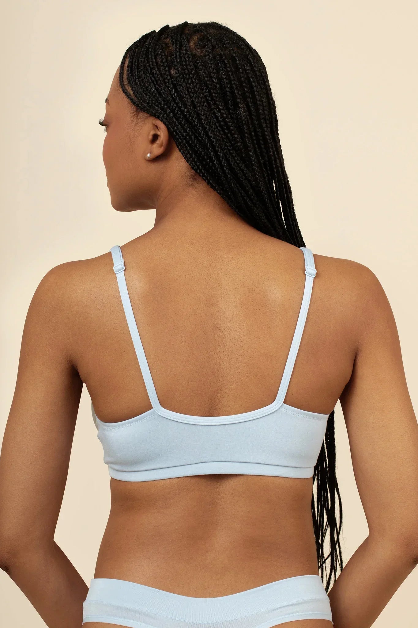 Women's Cross Front Bralette in Breeze Secondary image