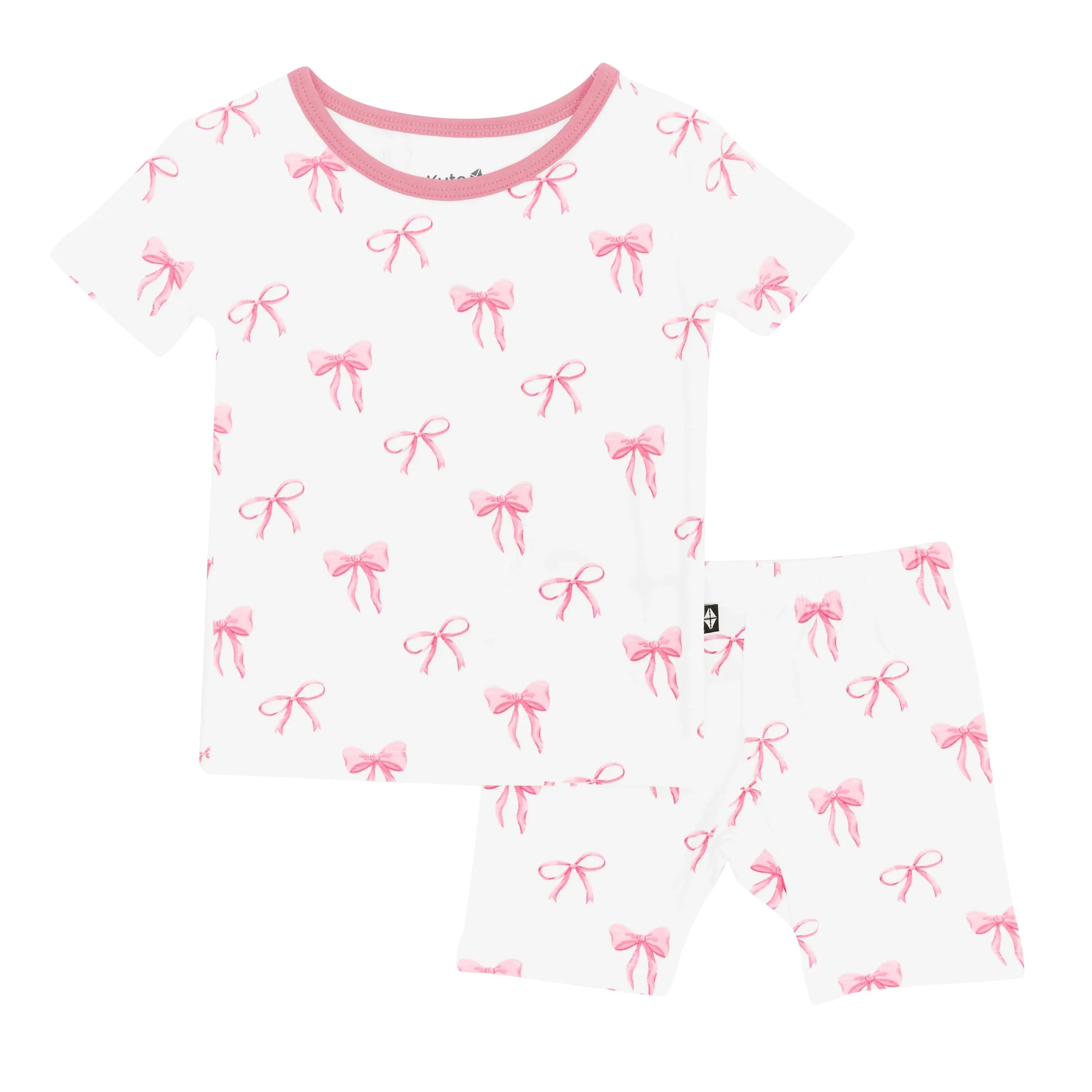Short Sleeve Pajamas in Bow Secondary image