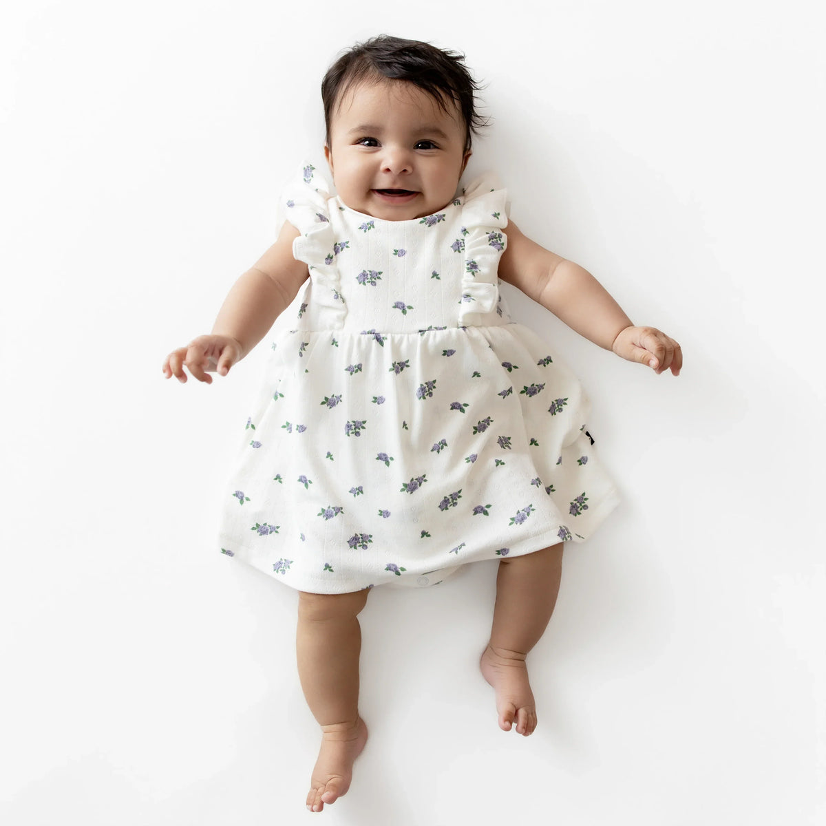 Pointelle Bodysuit Dress in Spray Rose Main image