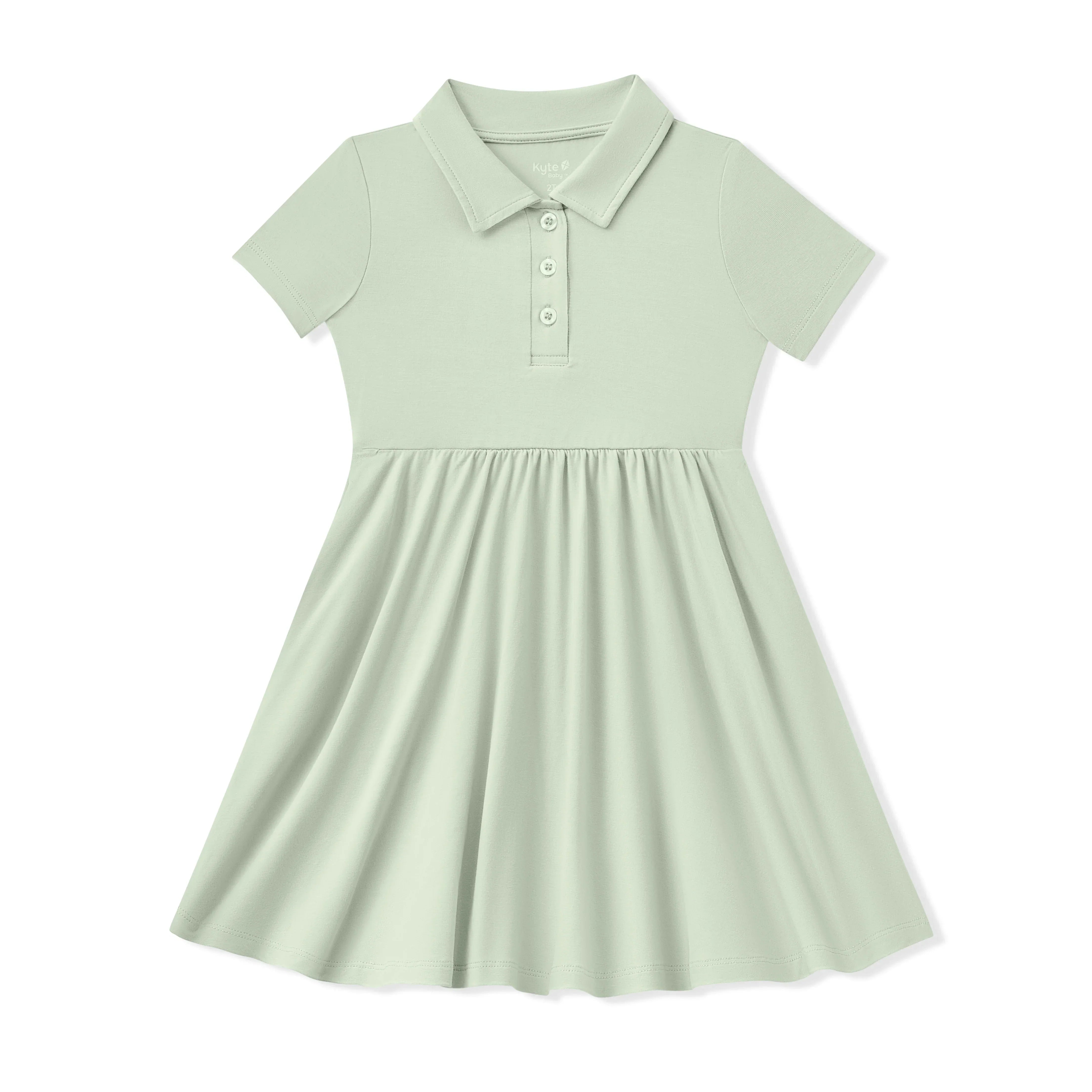 Polo Dress in Basil Secondary image