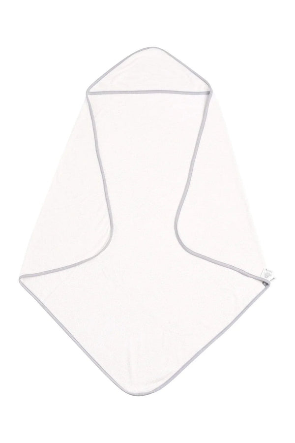 Hooded Bath Towel in Cloud with Storm Trim