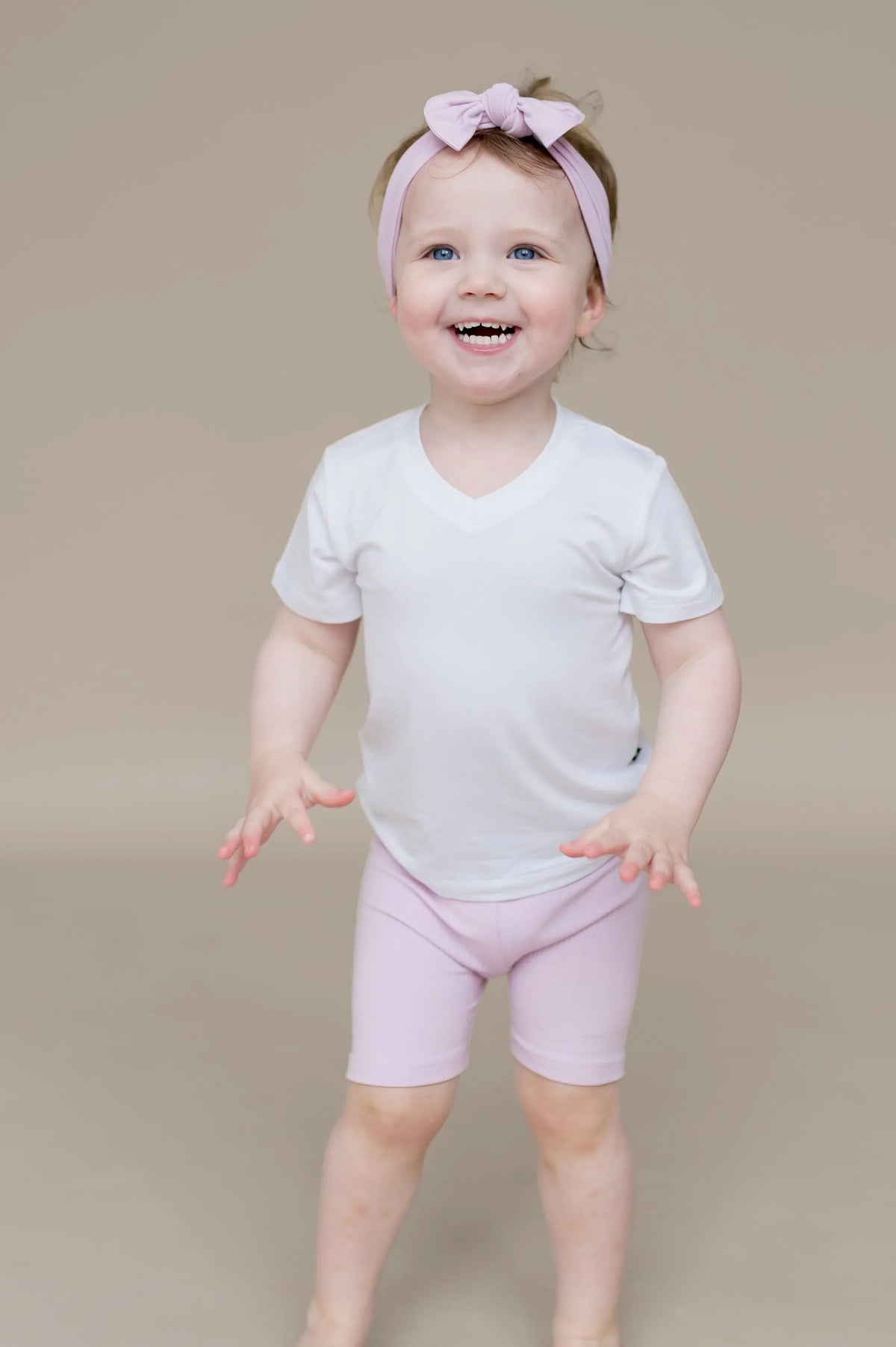 Ribbed Toddler Biker Shorts in Thistle Main image