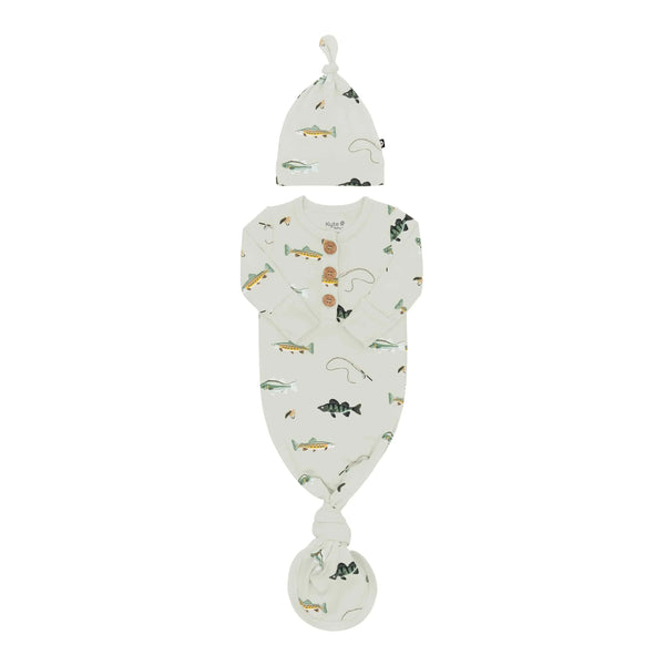 Knotted Gown with Hat Set in Fishing
