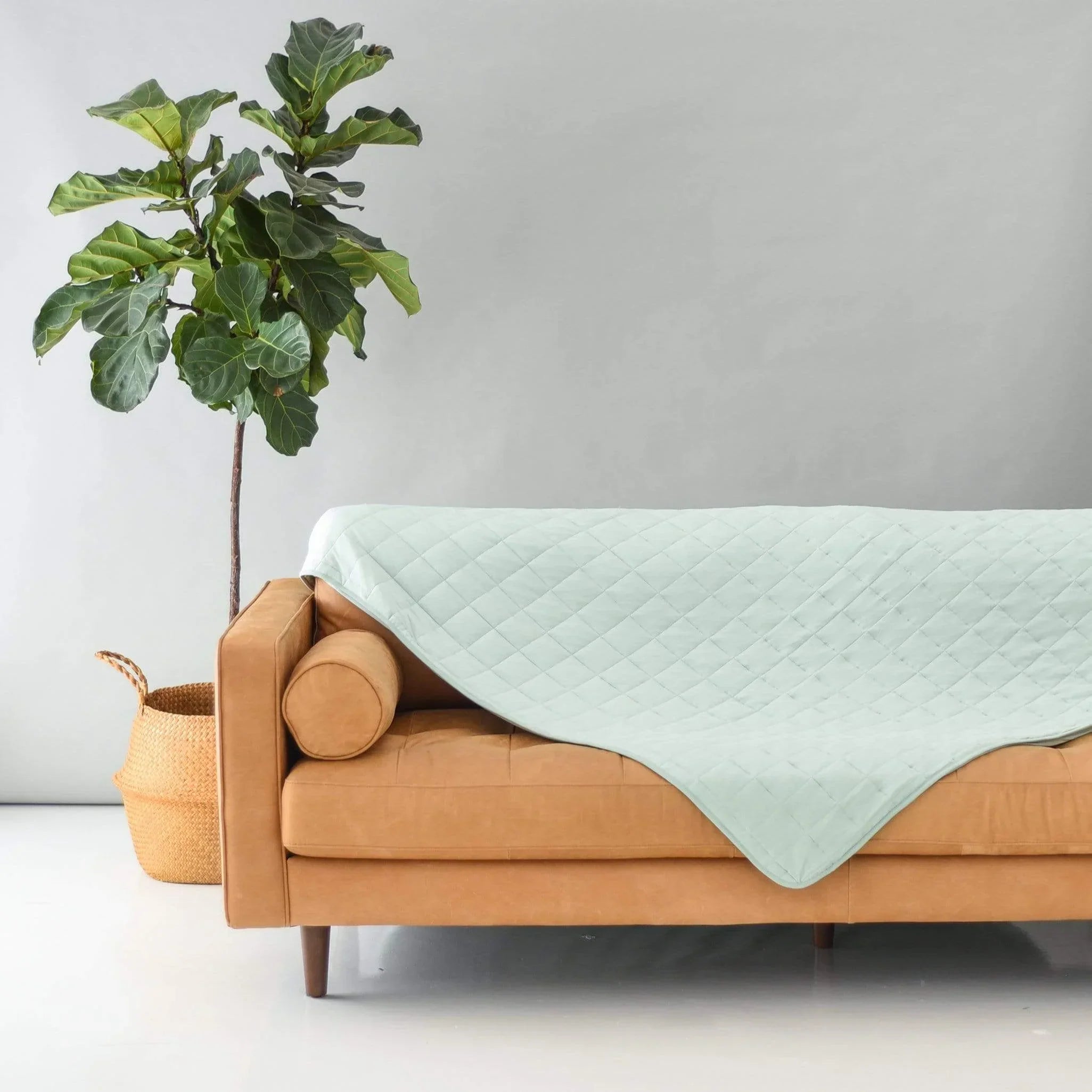 Adult Quilted Blanket in Sage 2.5 Secondary image