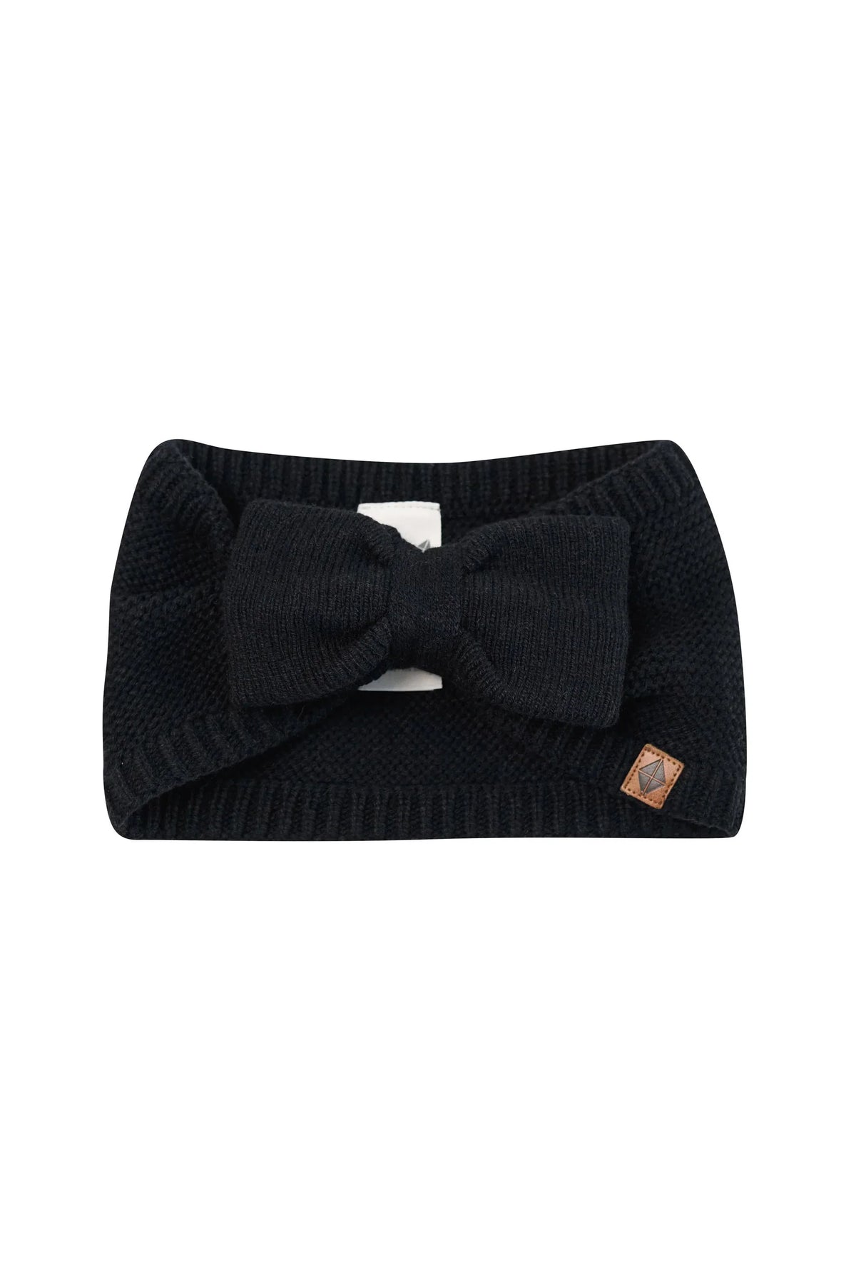 Chunky Knit Bow Headband in Midnight Main image