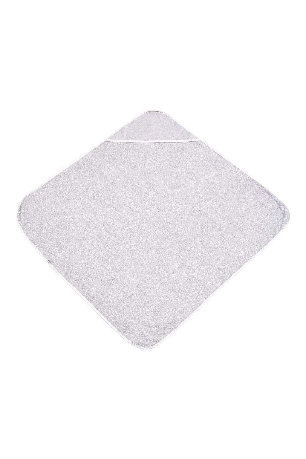 Hooded Bath Towel in Storm with Cloud Trim