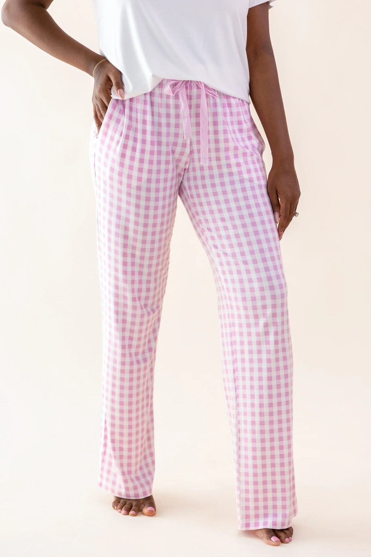 Women's Lounge Pants in Gingham Thistle Main image