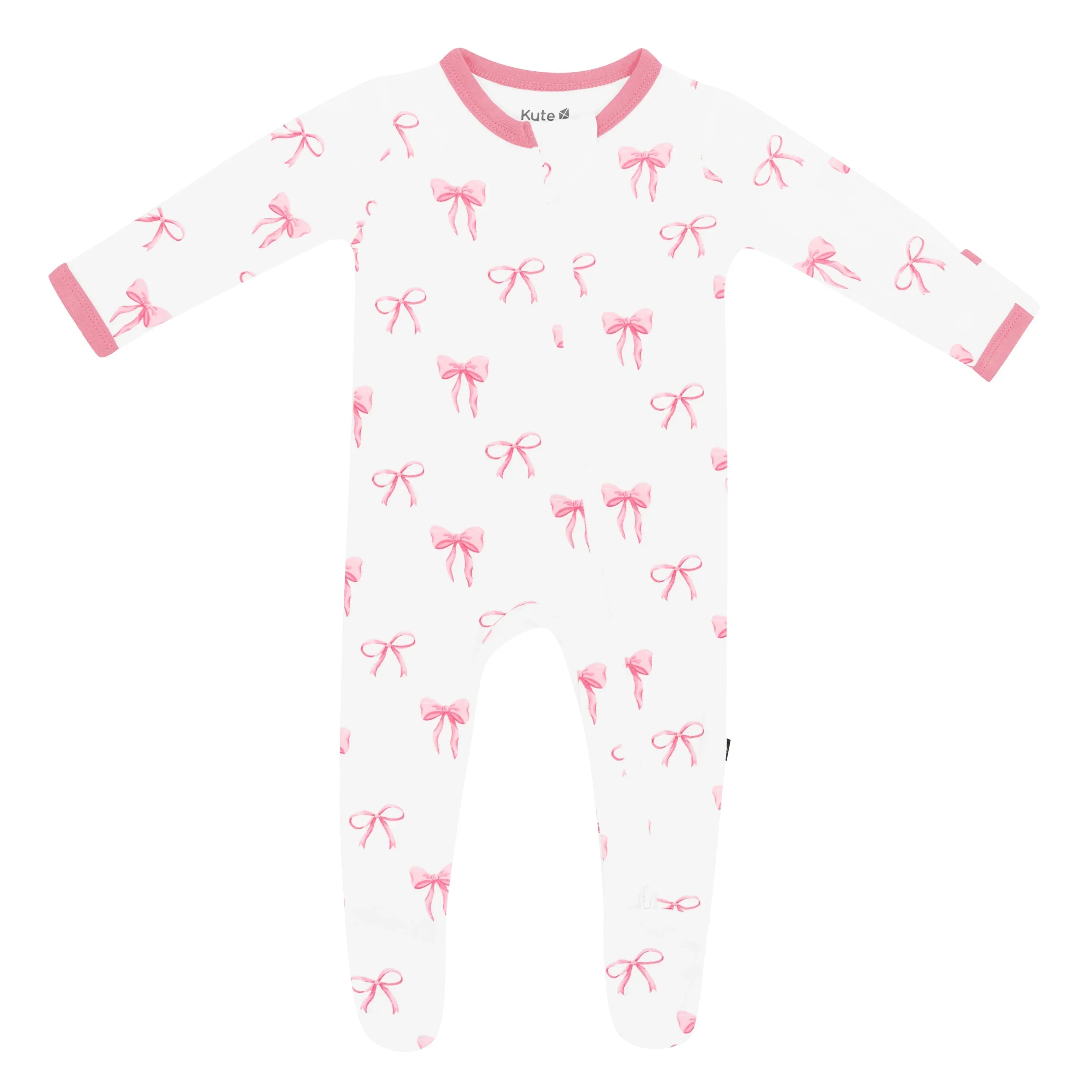 Zippered Footie in Bow Secondary image