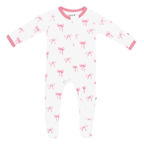 Zippered Footie in Bow