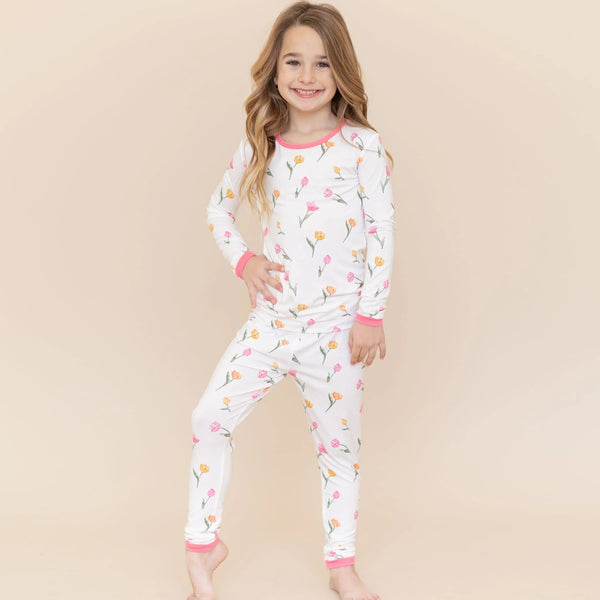 Long Sleeve Pajamas in Tulip