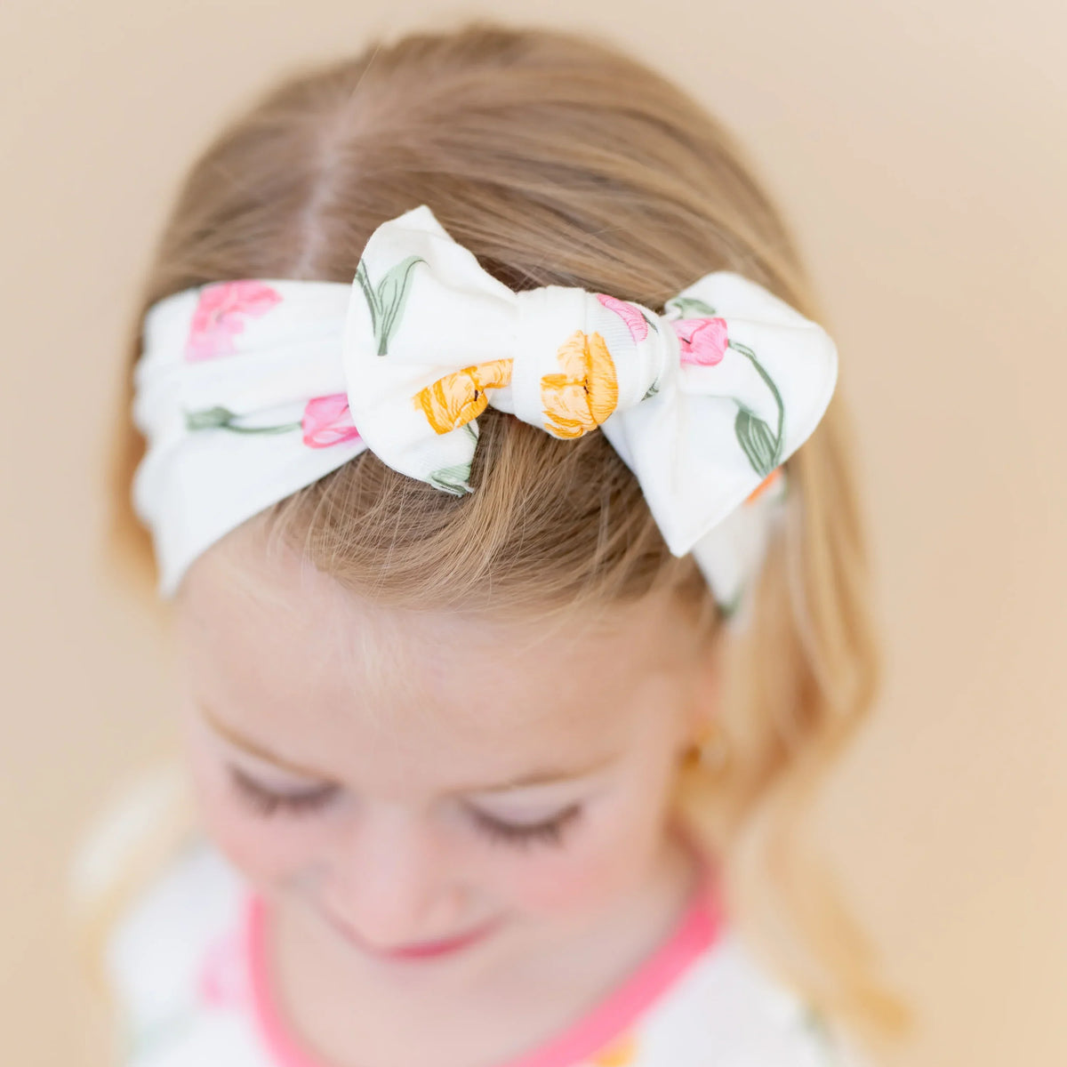 Knotted Bow Headband in Tulip Main image