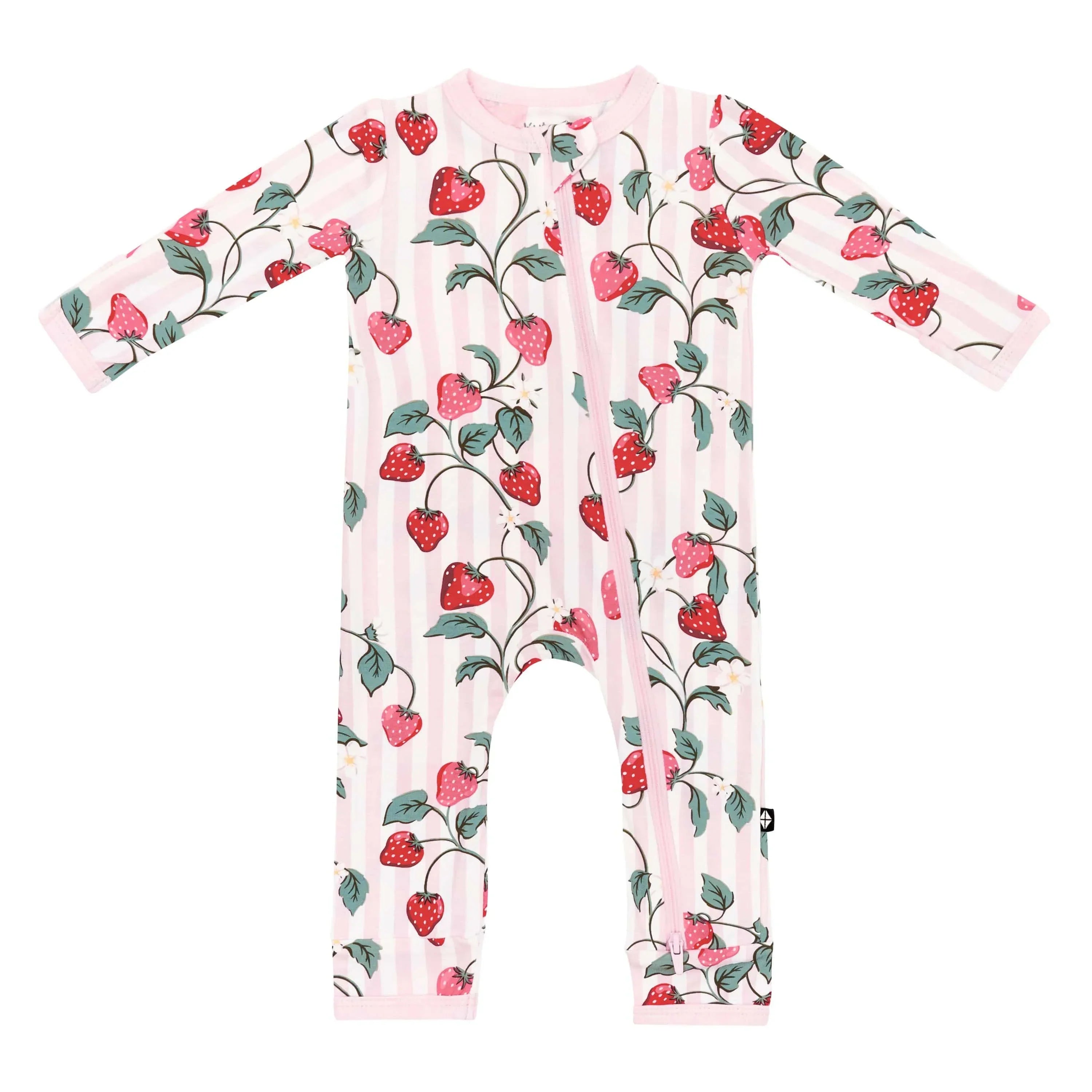 Zippered Romper in Strawberry Fields Secondary image