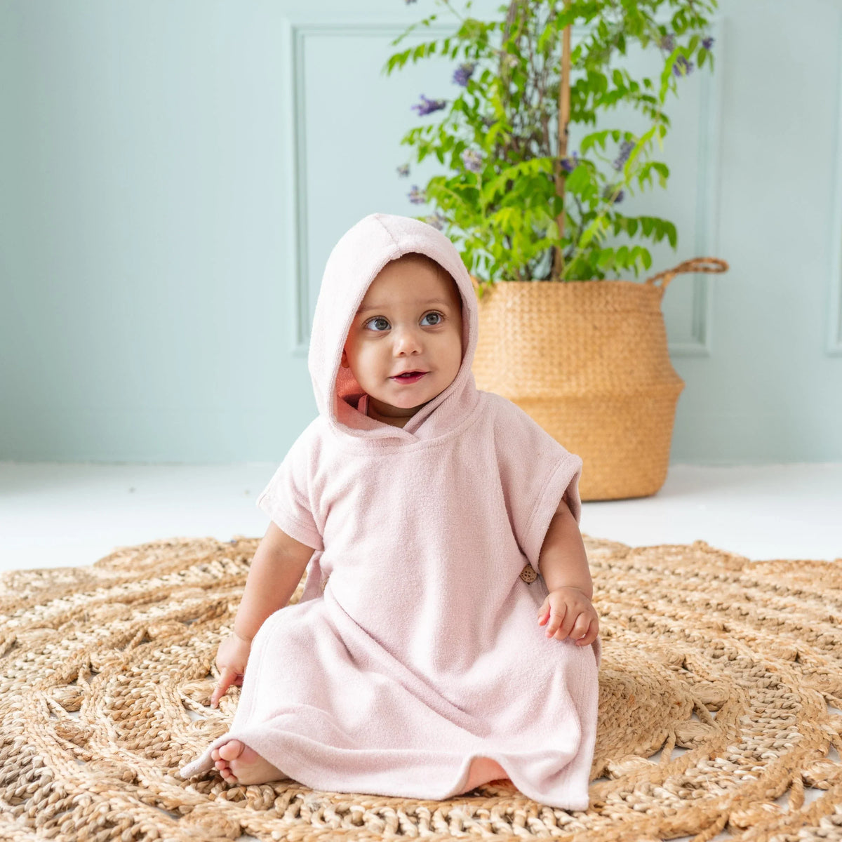Swim Poncho in Blush Main image