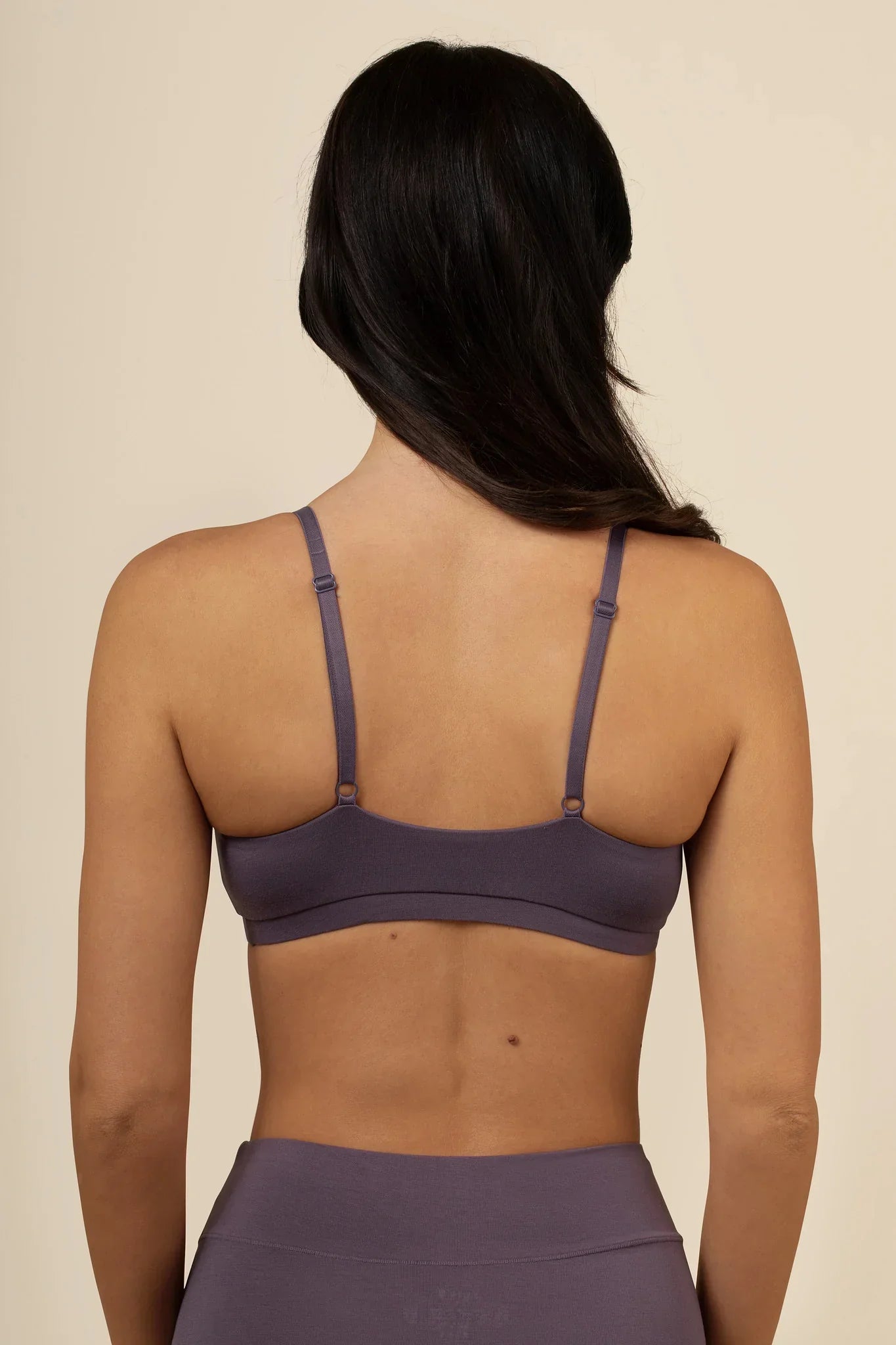Women's Scoop Neck Bralette in Currant Secondary image