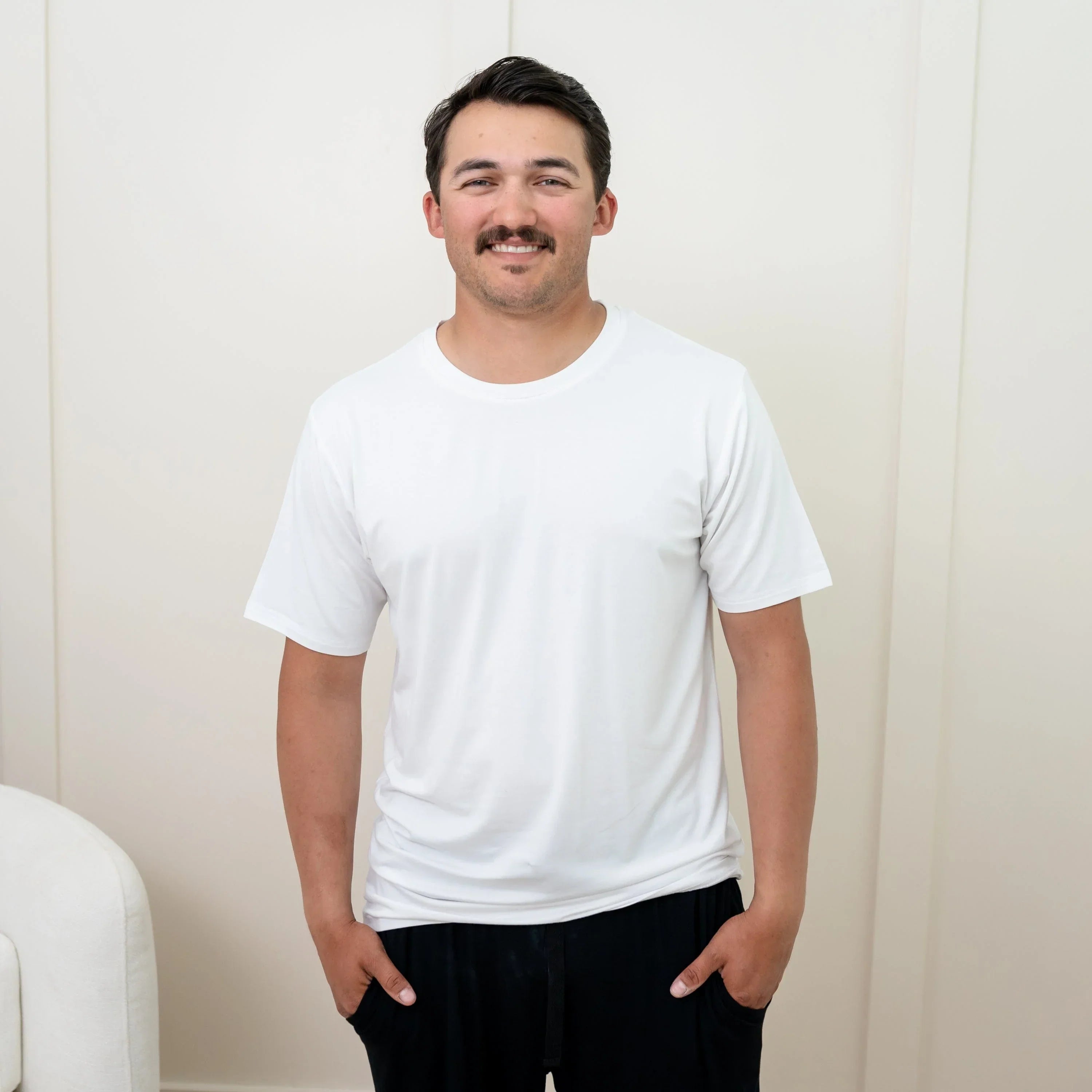 Men's Crew Neck Tee in Snow Secondary image