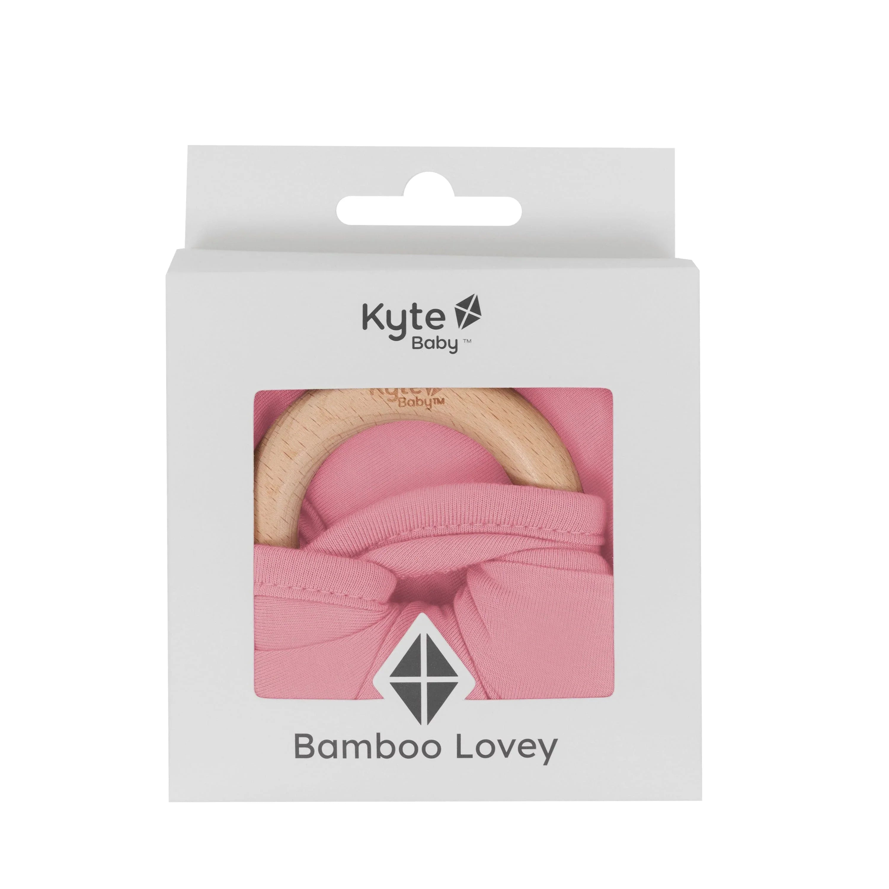 Lovey in Apple Blossom with Removable Wooden Teething Ring Secondary image