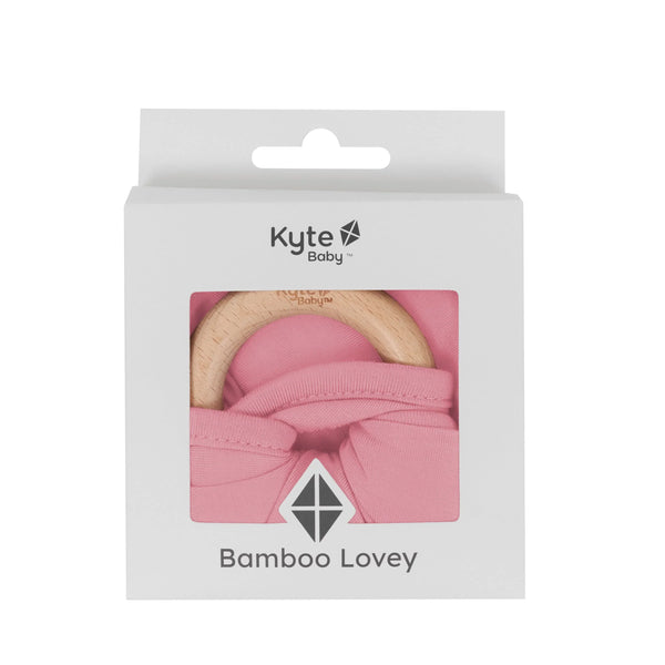Lovey in Apple Blossom with Removable Wooden Teething Ring