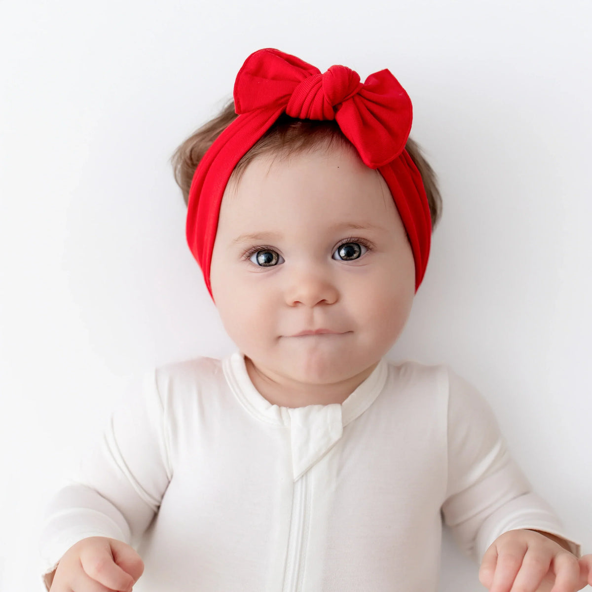 Knotted Bow Headband in Cardinal Main image
