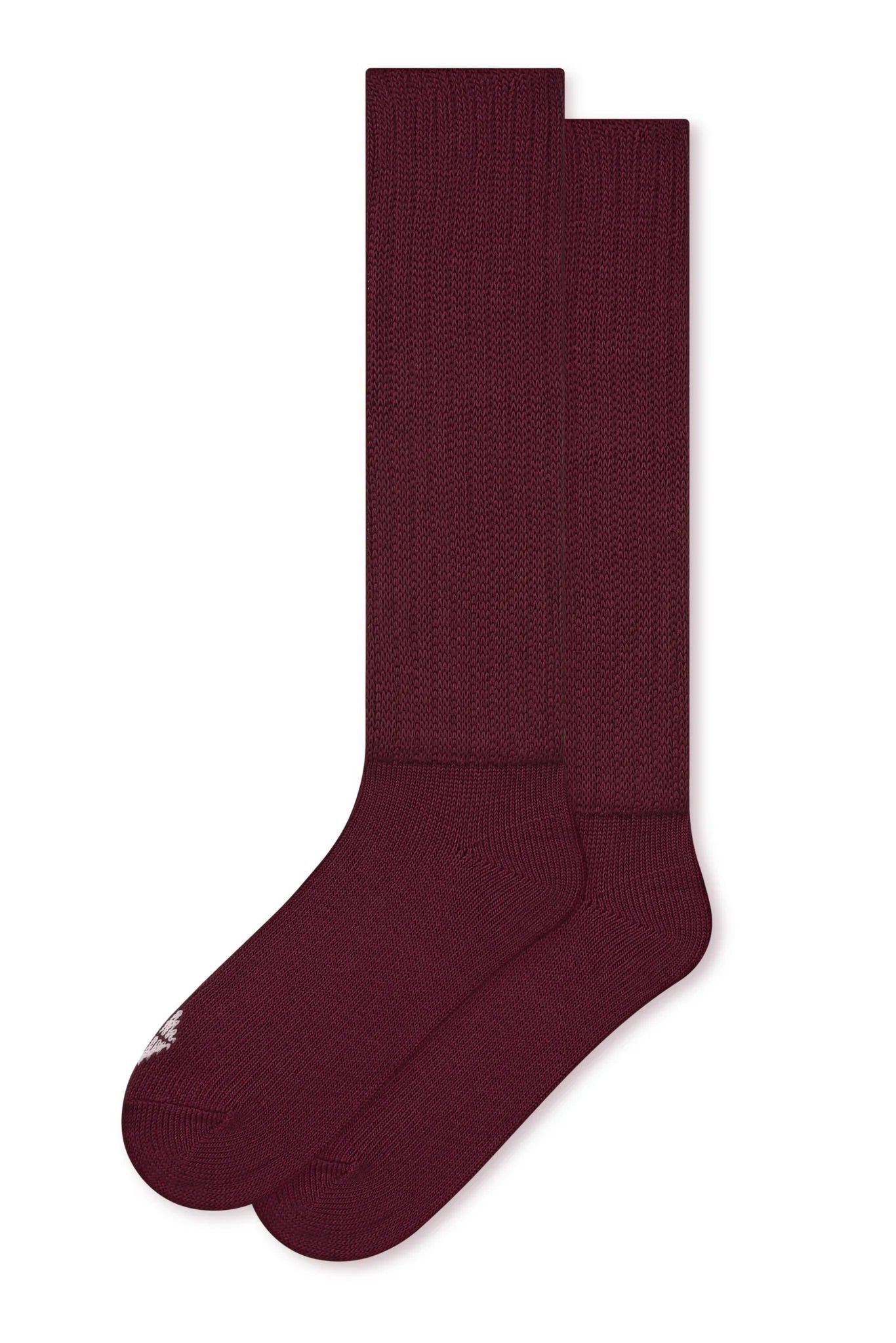 Adult Scrunch Socks in Burgundy Secondary image