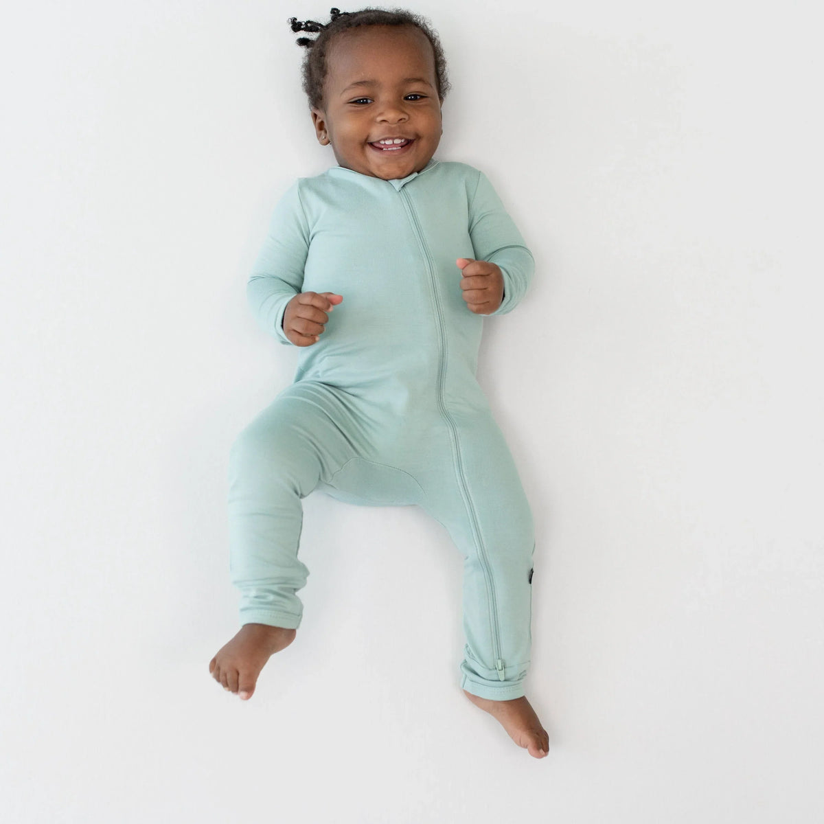 Zippered Romper in Sage Main image