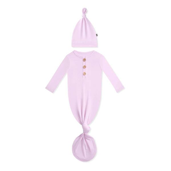 Knotted Gown with Hat Set in Thistle