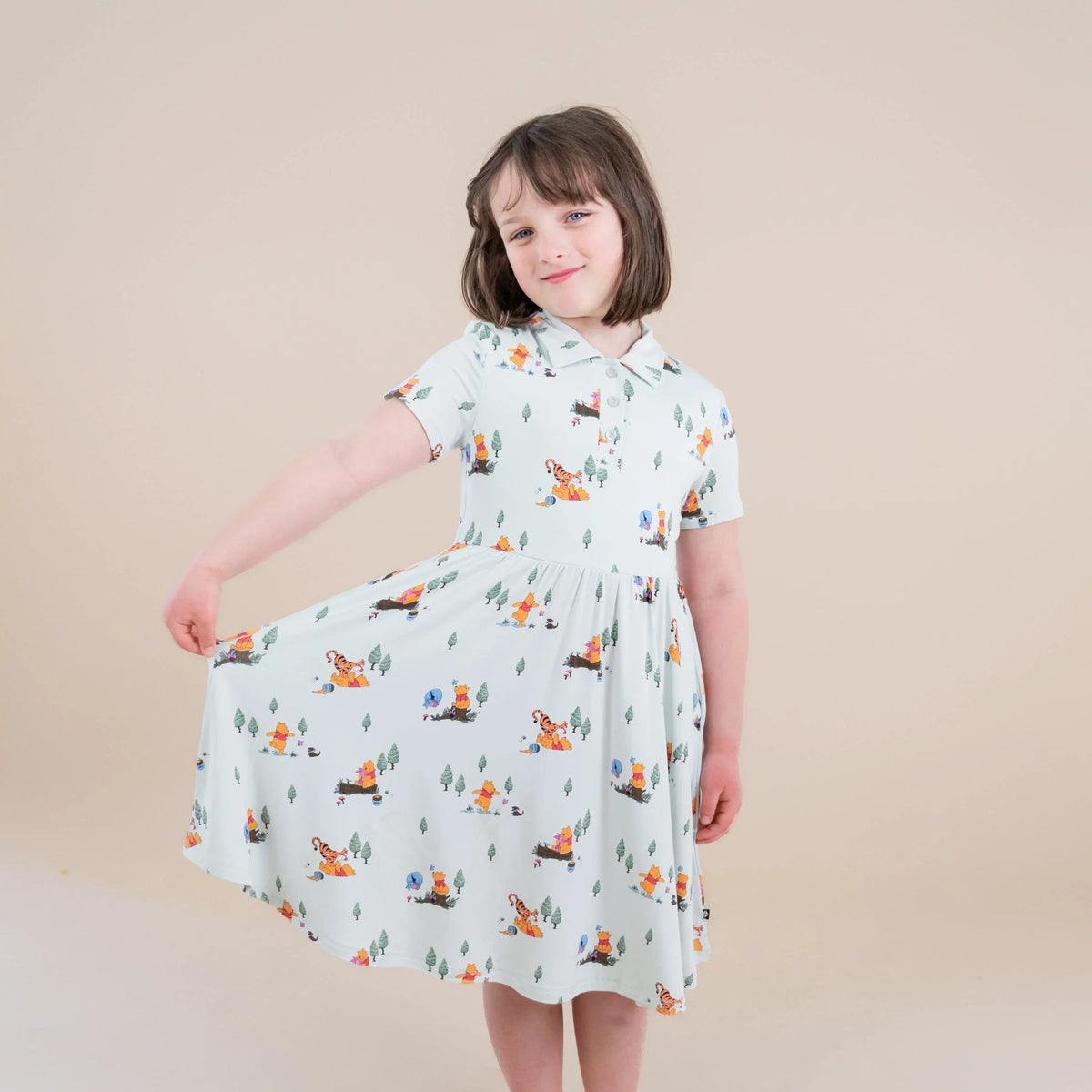 Polo Dress in Winnie the Pooh Hundred Acre Wood Main image