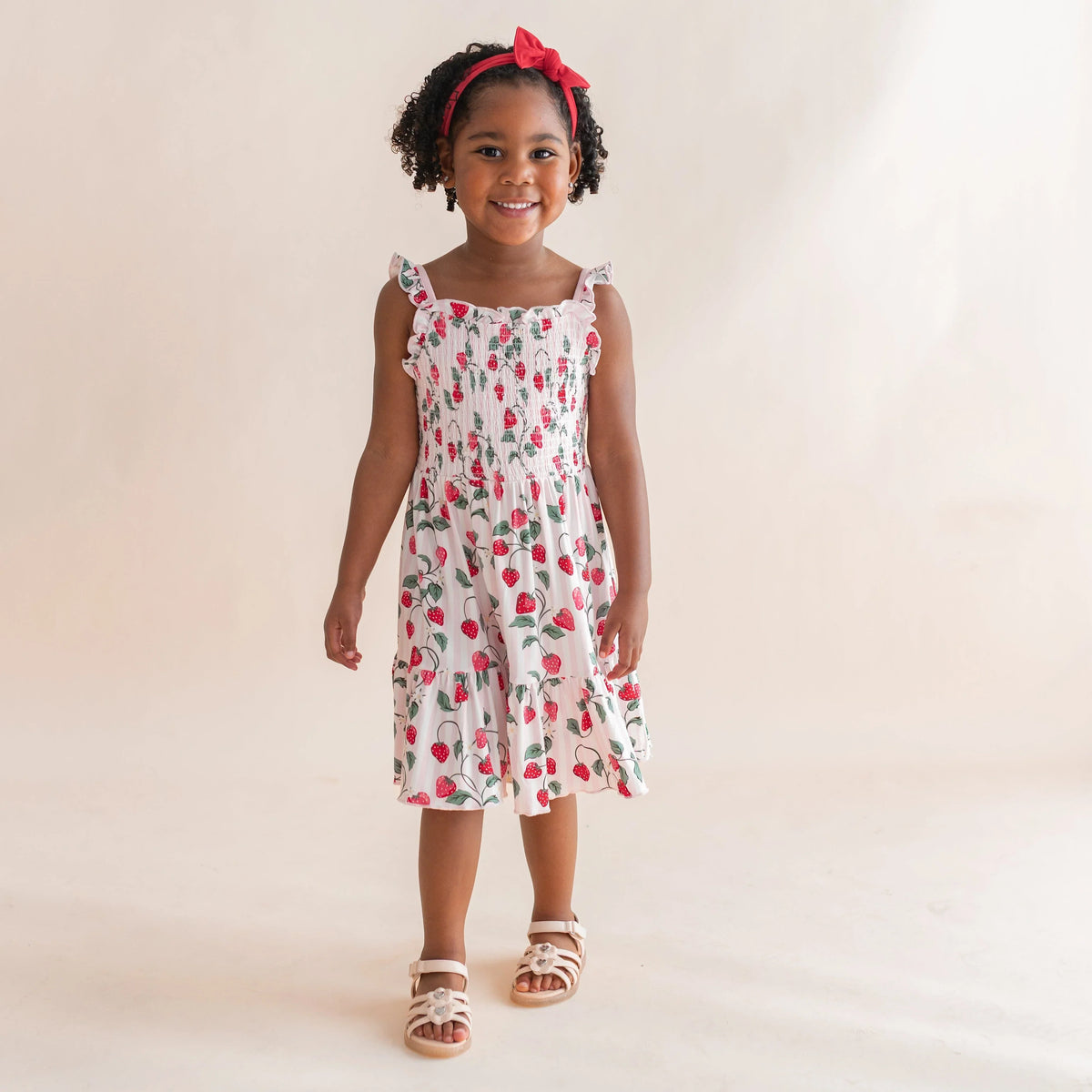 Smocked Dress in Strawberry Fields Main image