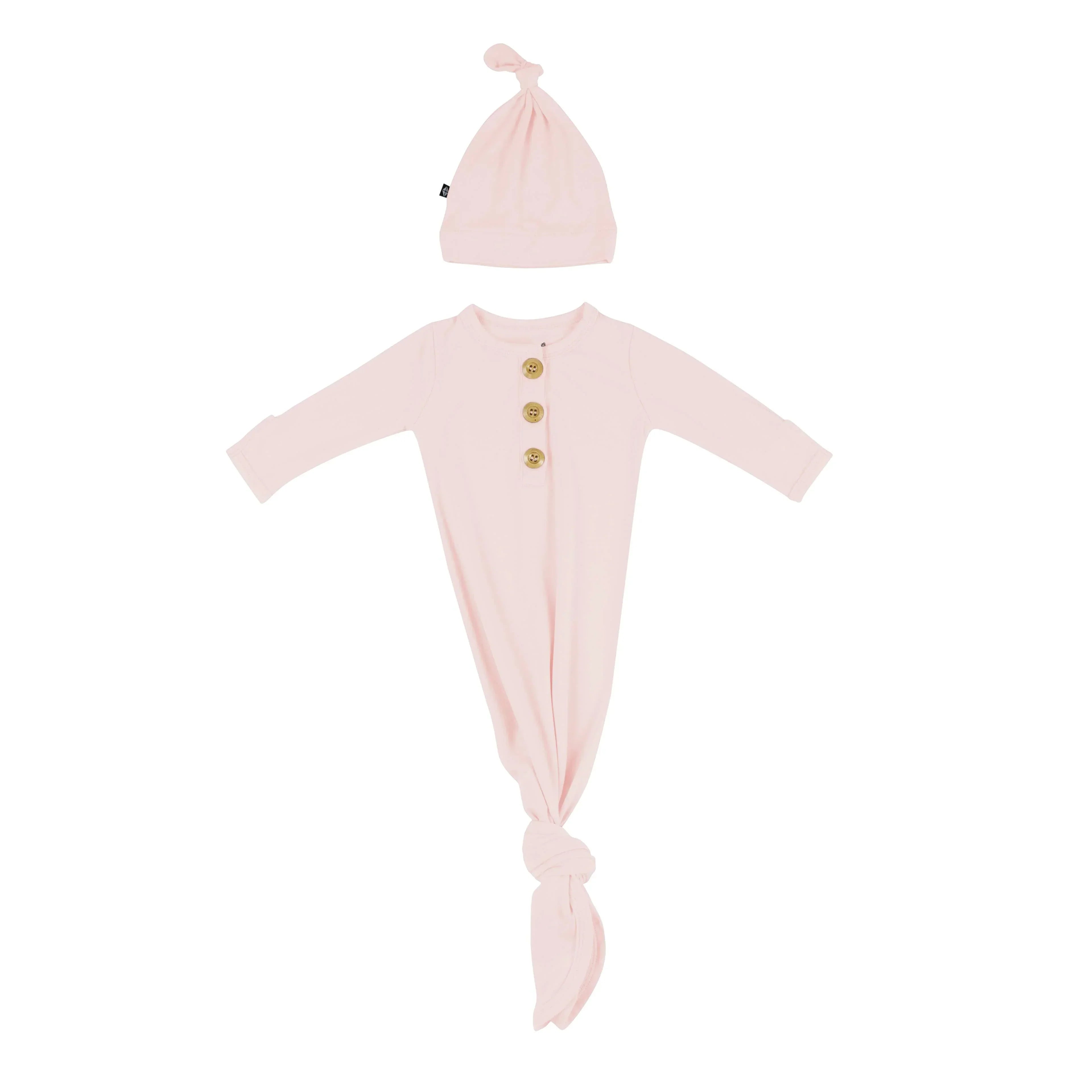 Knotted Gown with Hat Set in Blush Secondary image