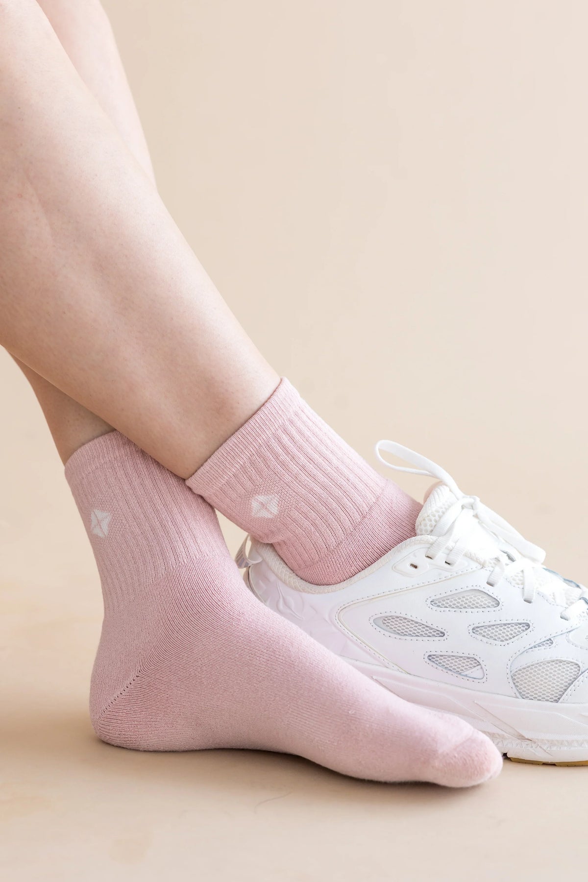 Adult Crew Socks in Blush Main image