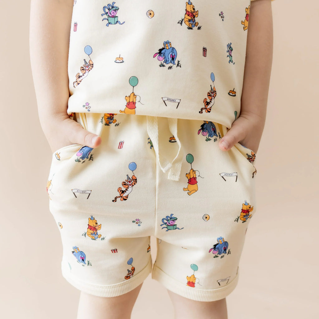 Short Sleeve Jogger Set in Winnie the Pooh Celebration