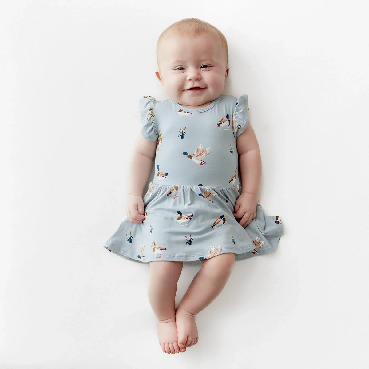 Twirl Bodysuit Dress in Mallard Duck Main image
