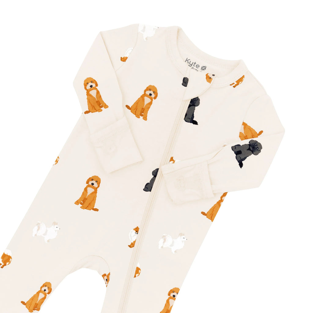 Zippered Romper in Fluffy Dog