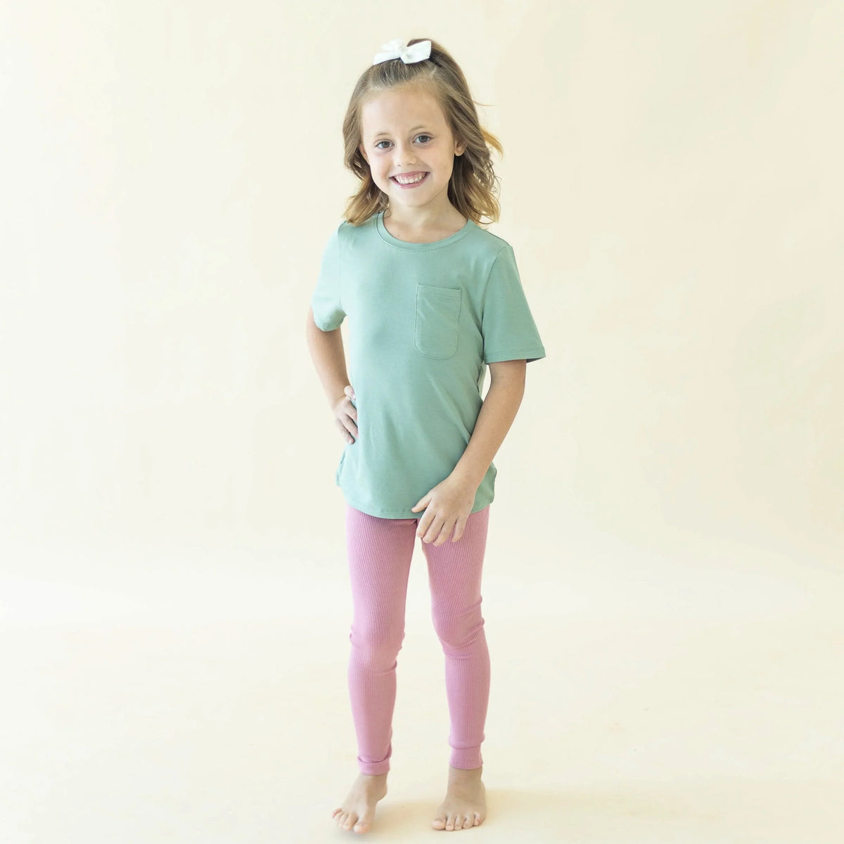 Ribbed Leggings in Apple Blossom Main image