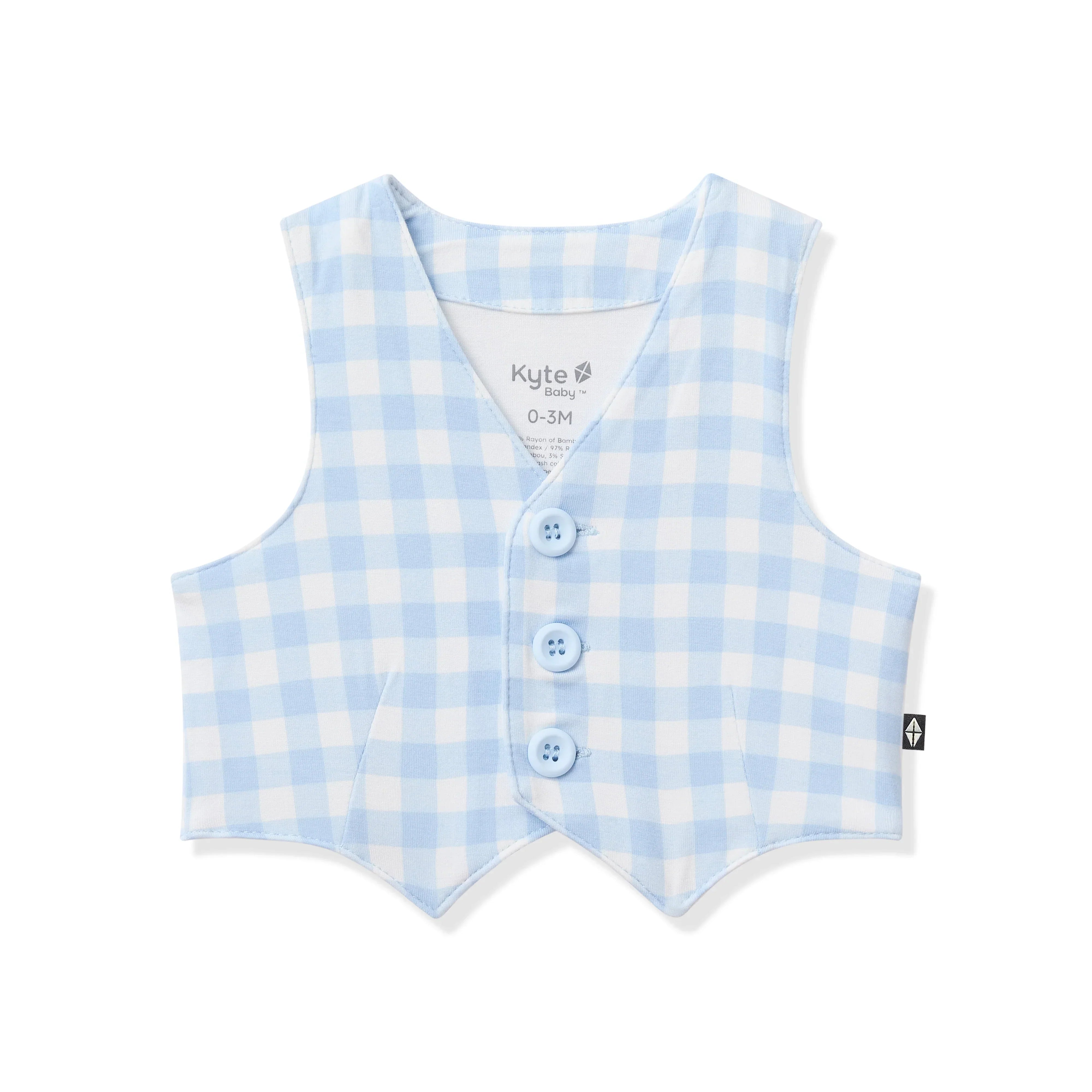Tuxedo Vest in Gingham Breeze Secondary image