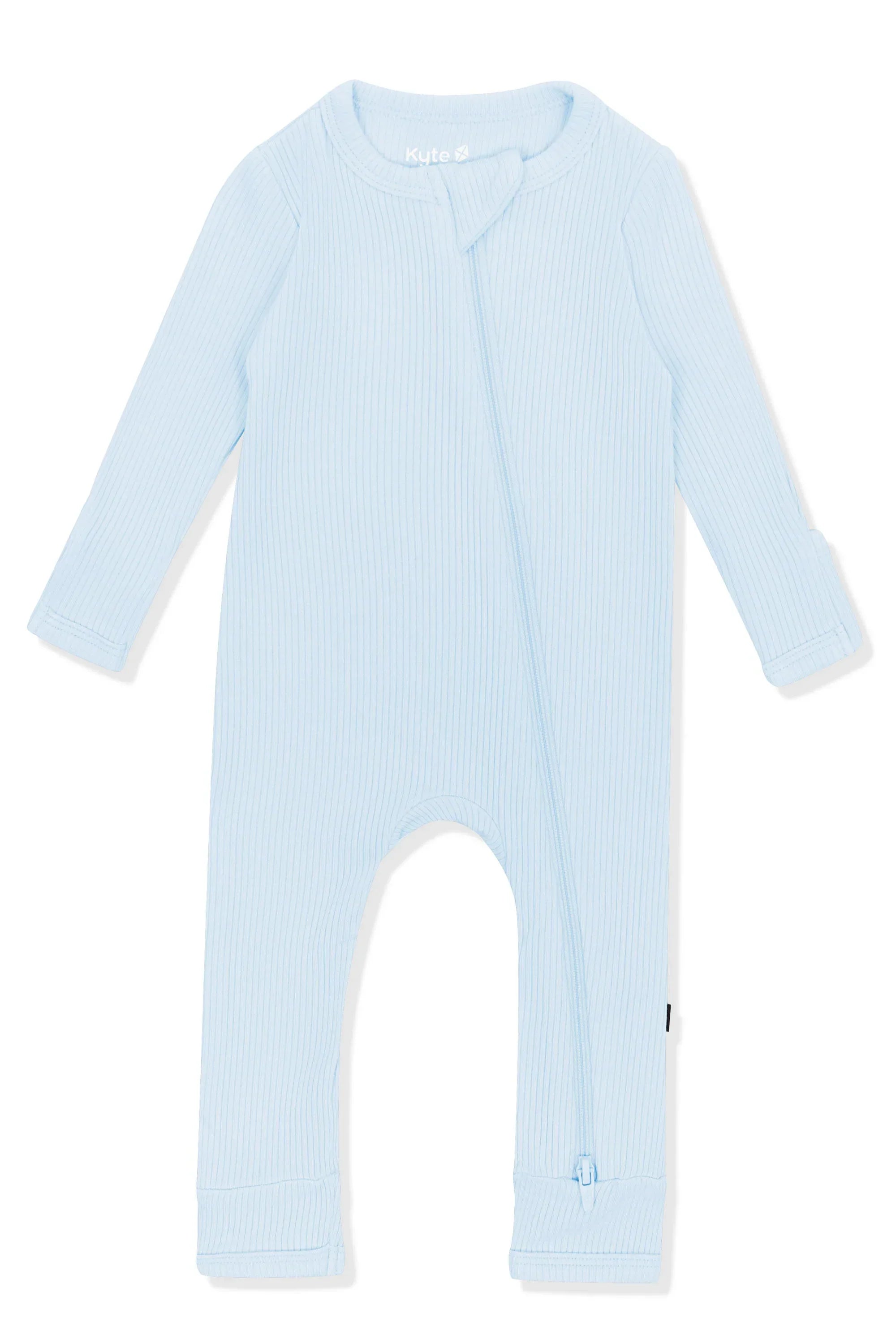 Ribbed Zipper Romper in Breeze Secondary image