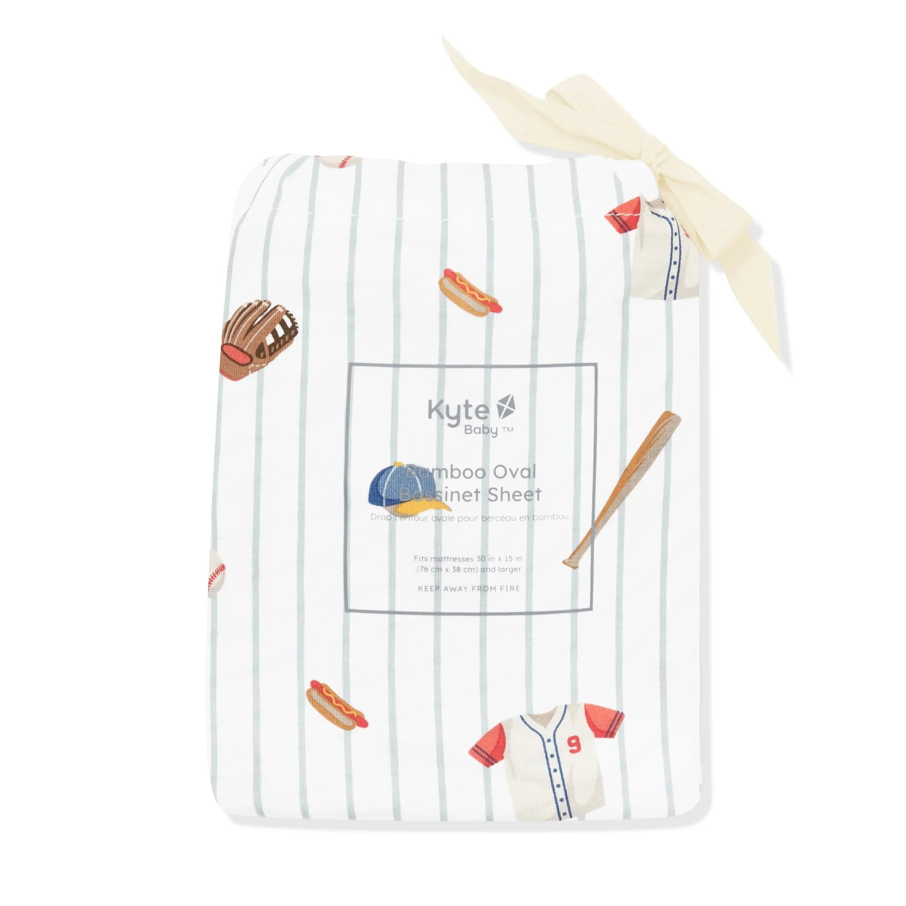 Oval Bassinet Sheet in Home Run Secondary image