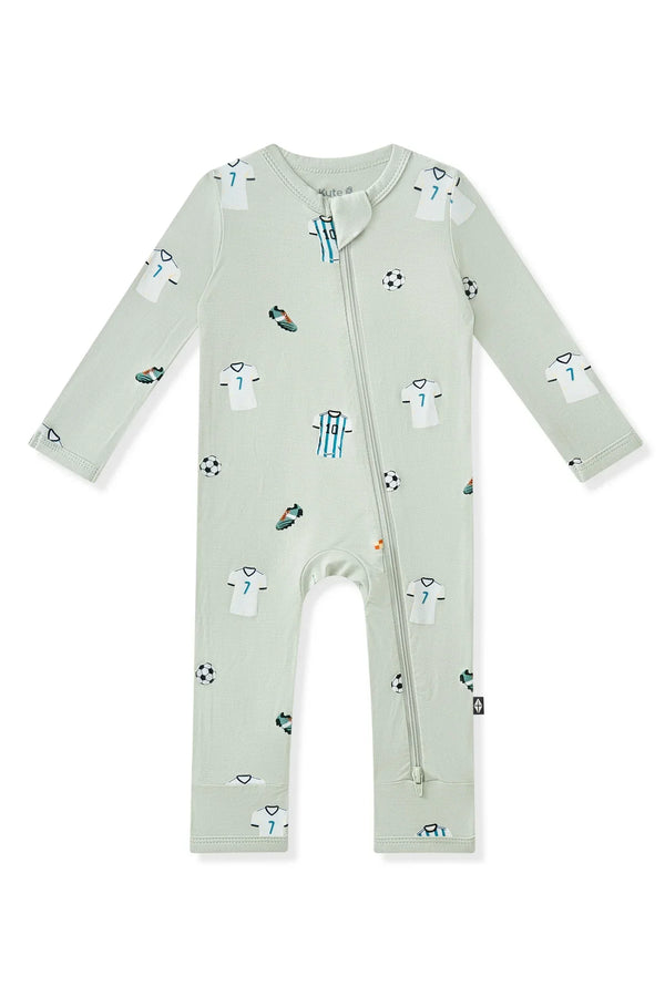 Zippered Romper in Soccer
